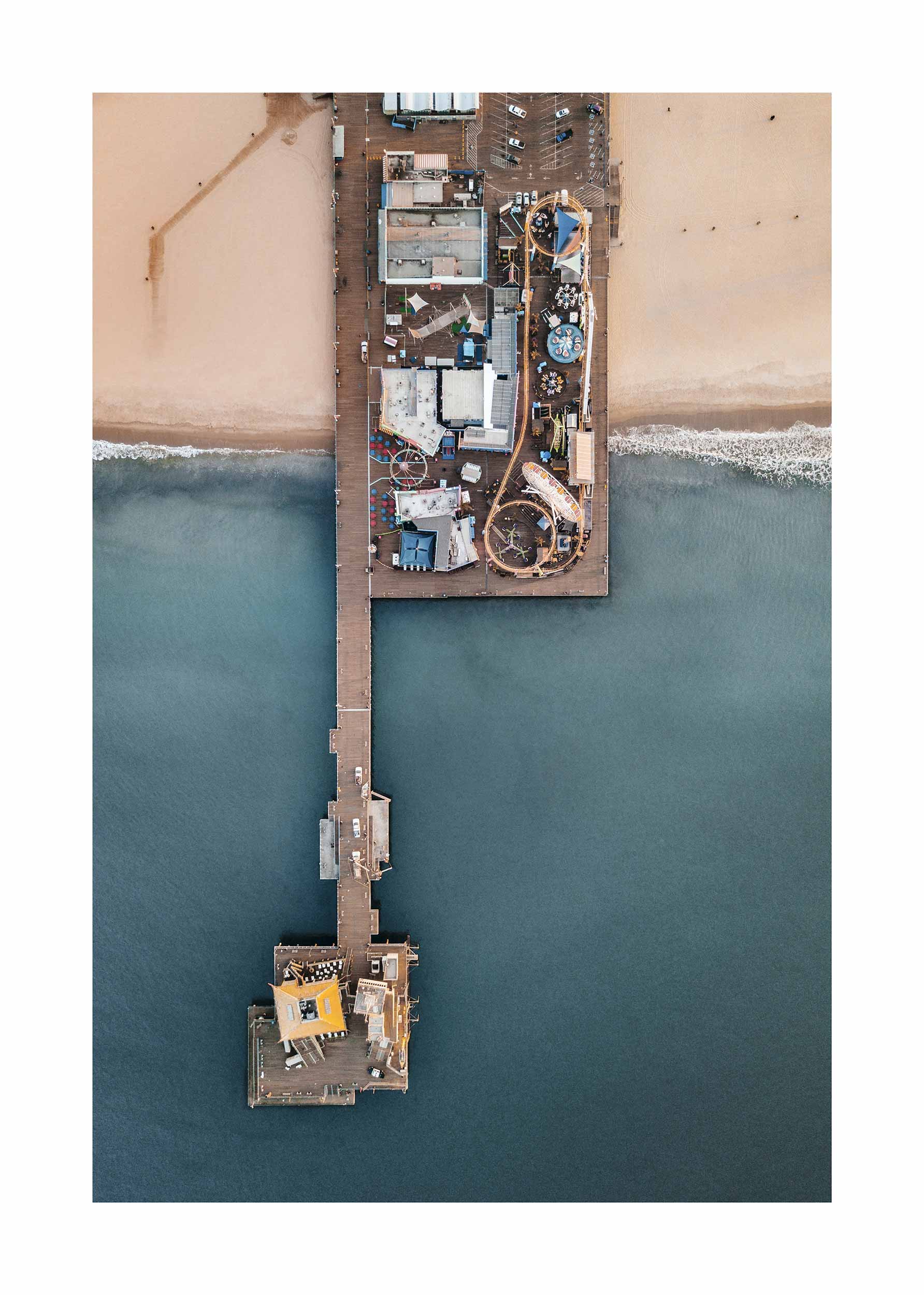 Santa Monica Pier Poster - Strandfotografie (40x50 cm)