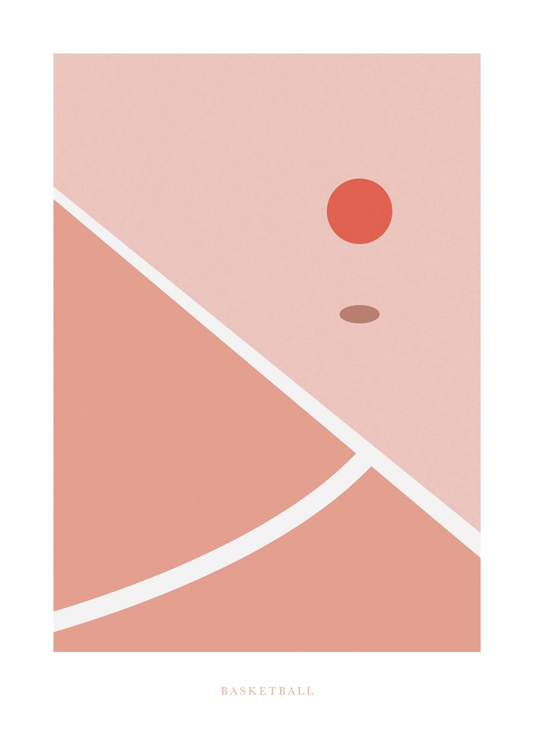 Graphic Basketball Poster - Abstract illustration (30x40 cm)