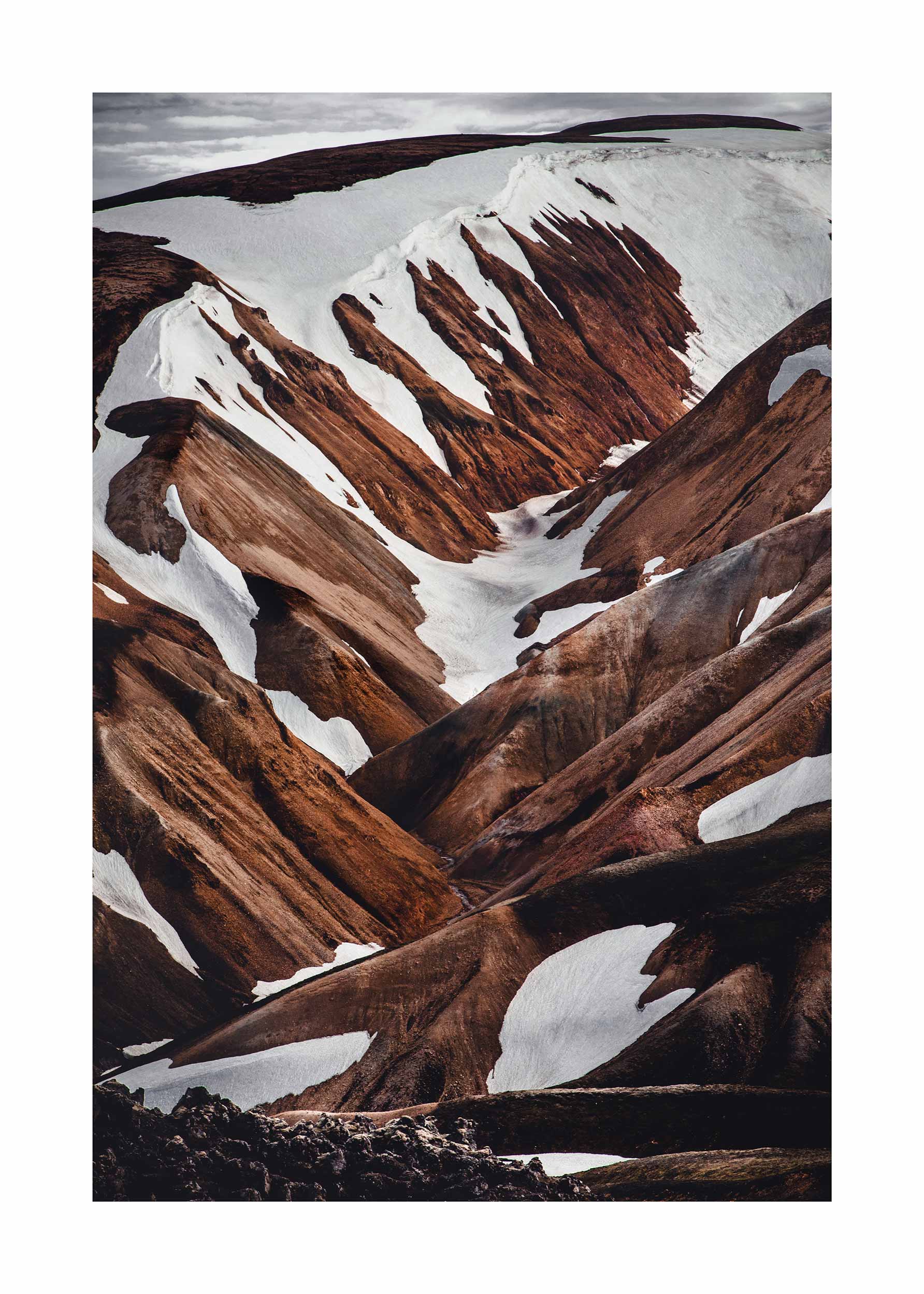 Snowy Mountains Poster - Nature photography (21x30 cm)