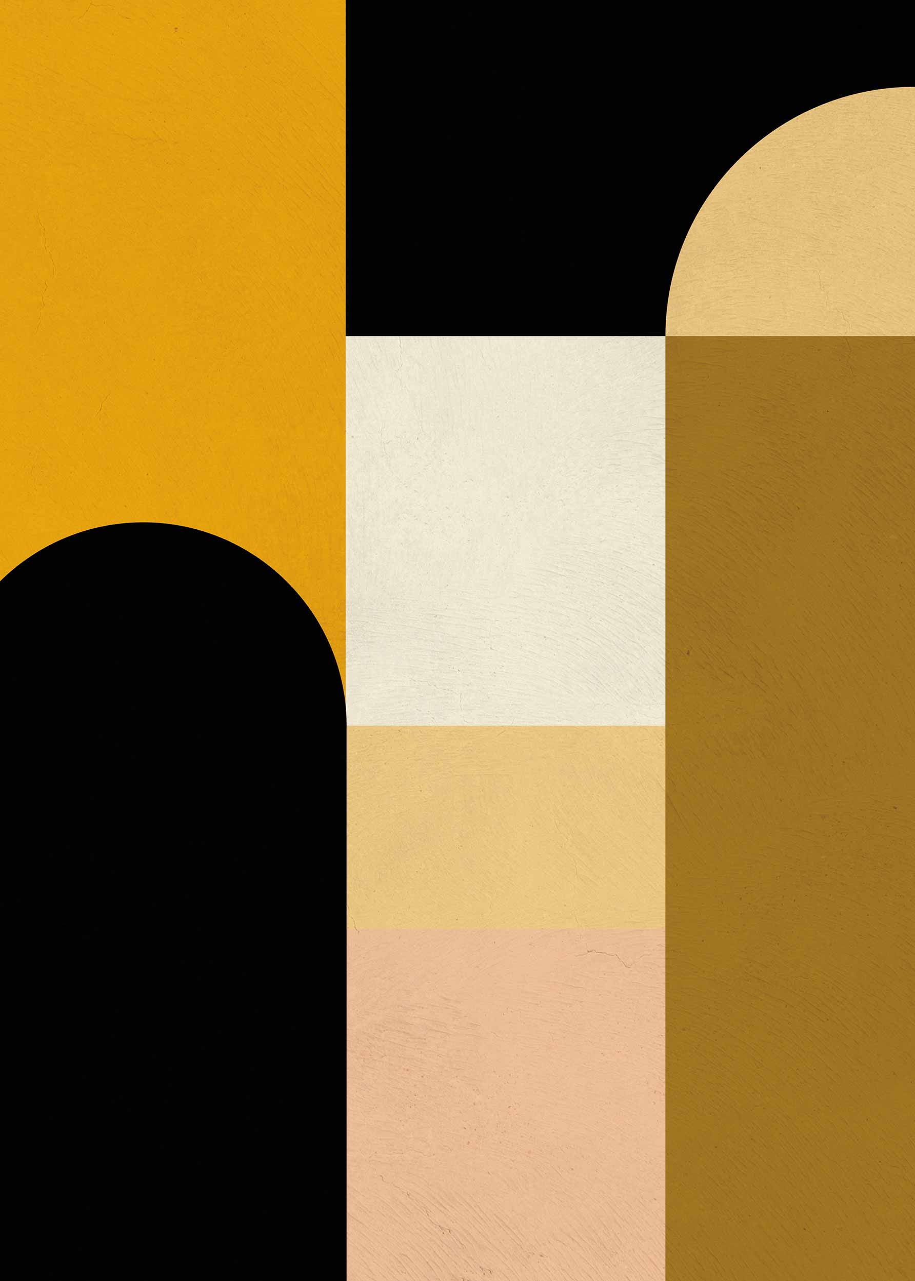 Yellow Graphic No.3 Poster - Abstrakte Grafik (30x40 cm)