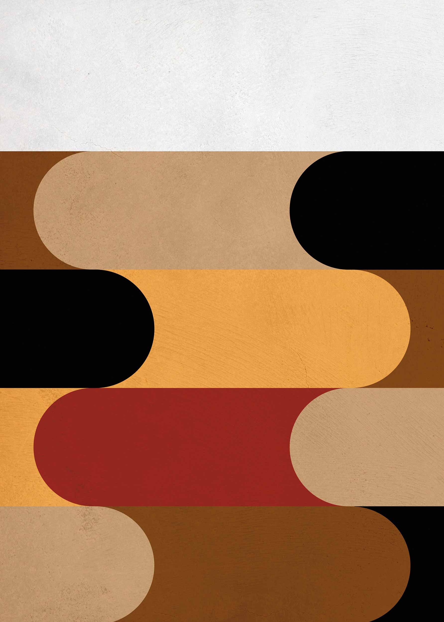 Earth Tone Graphics No.3 Poster - Abstract illustration (21x30 cm)