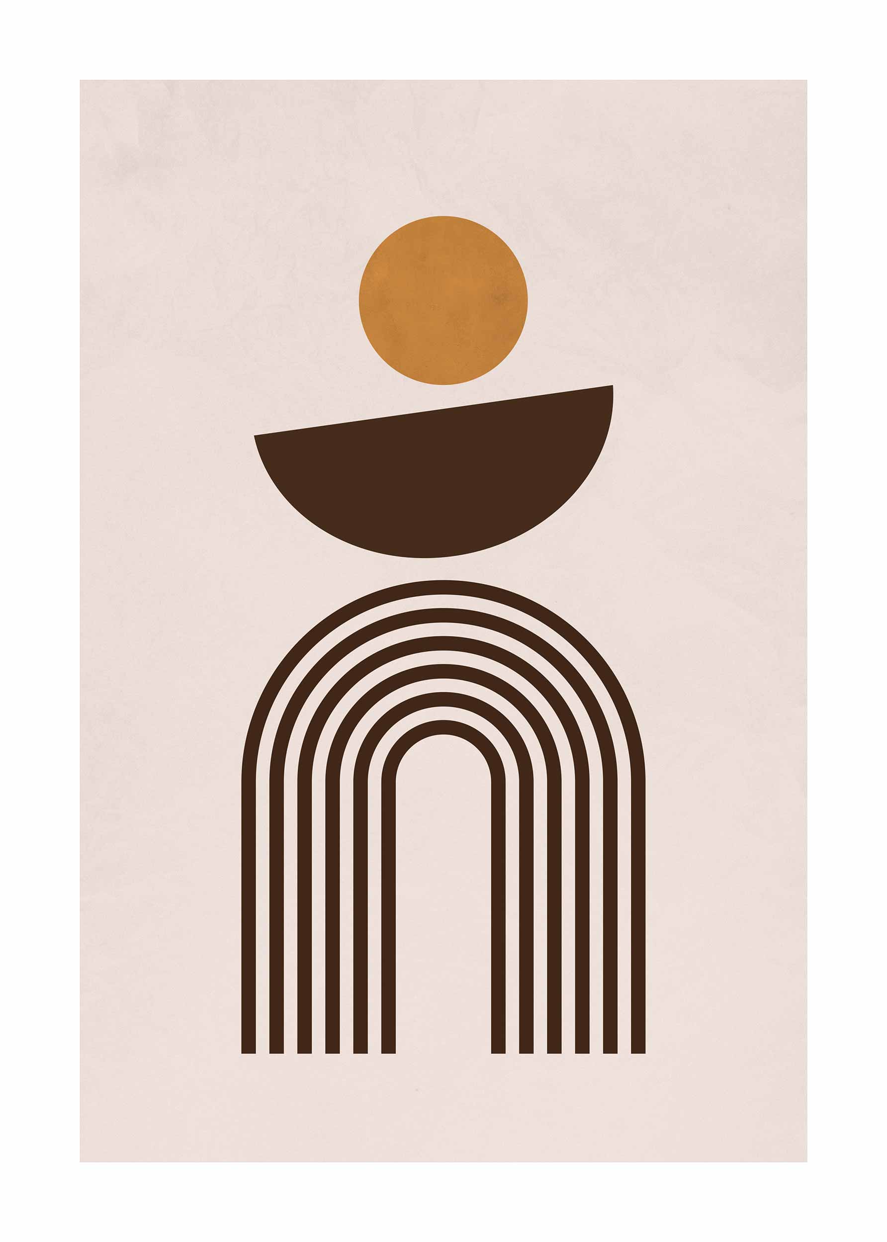 Arch Balance Poster - Abstract illustration (30x40 cm)
