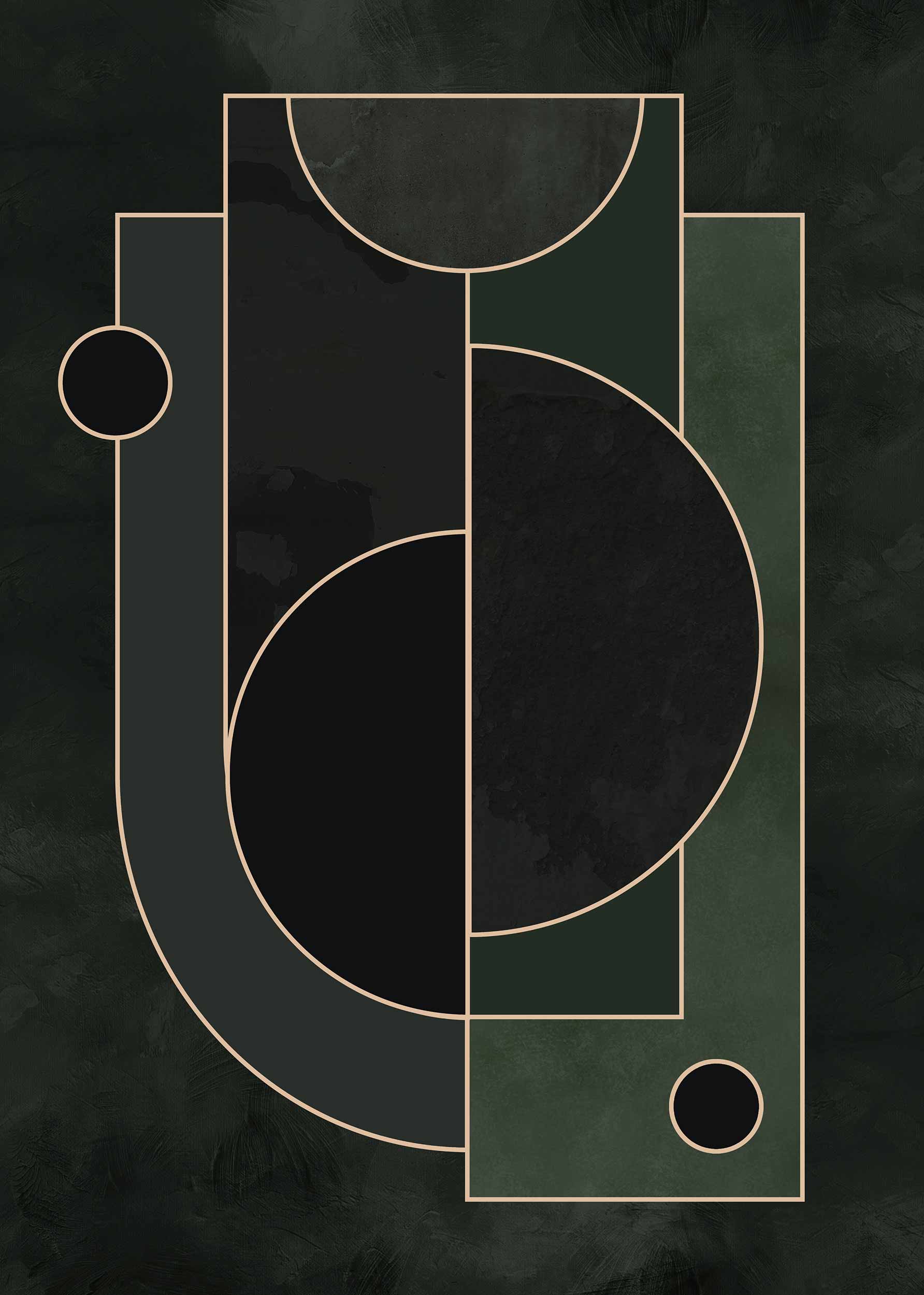 Abstract Forms No.1 Poster - Abstract illustration (21x30 cm)