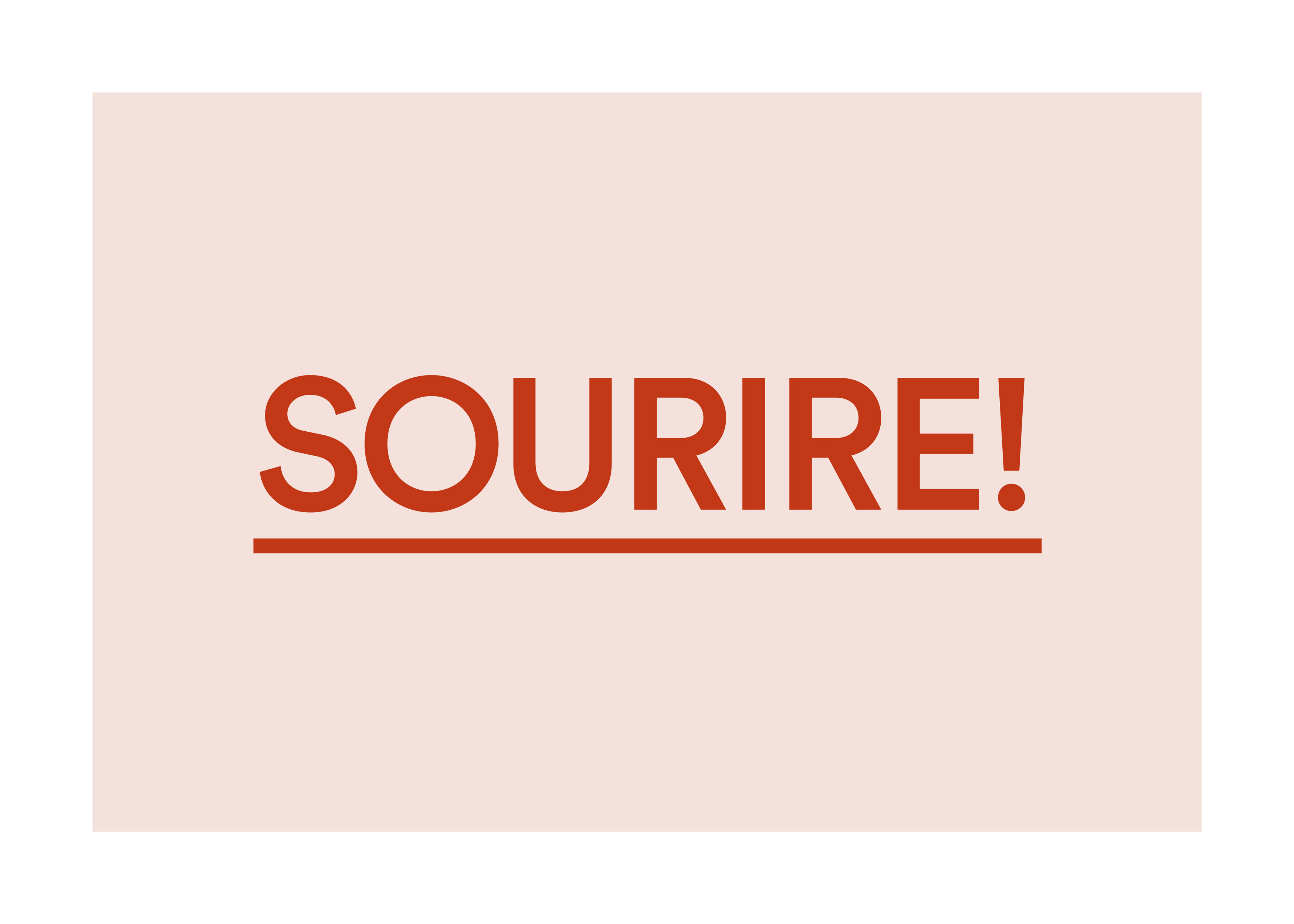 Sourire Poster - Typografie-Grafik (40x50 cm)