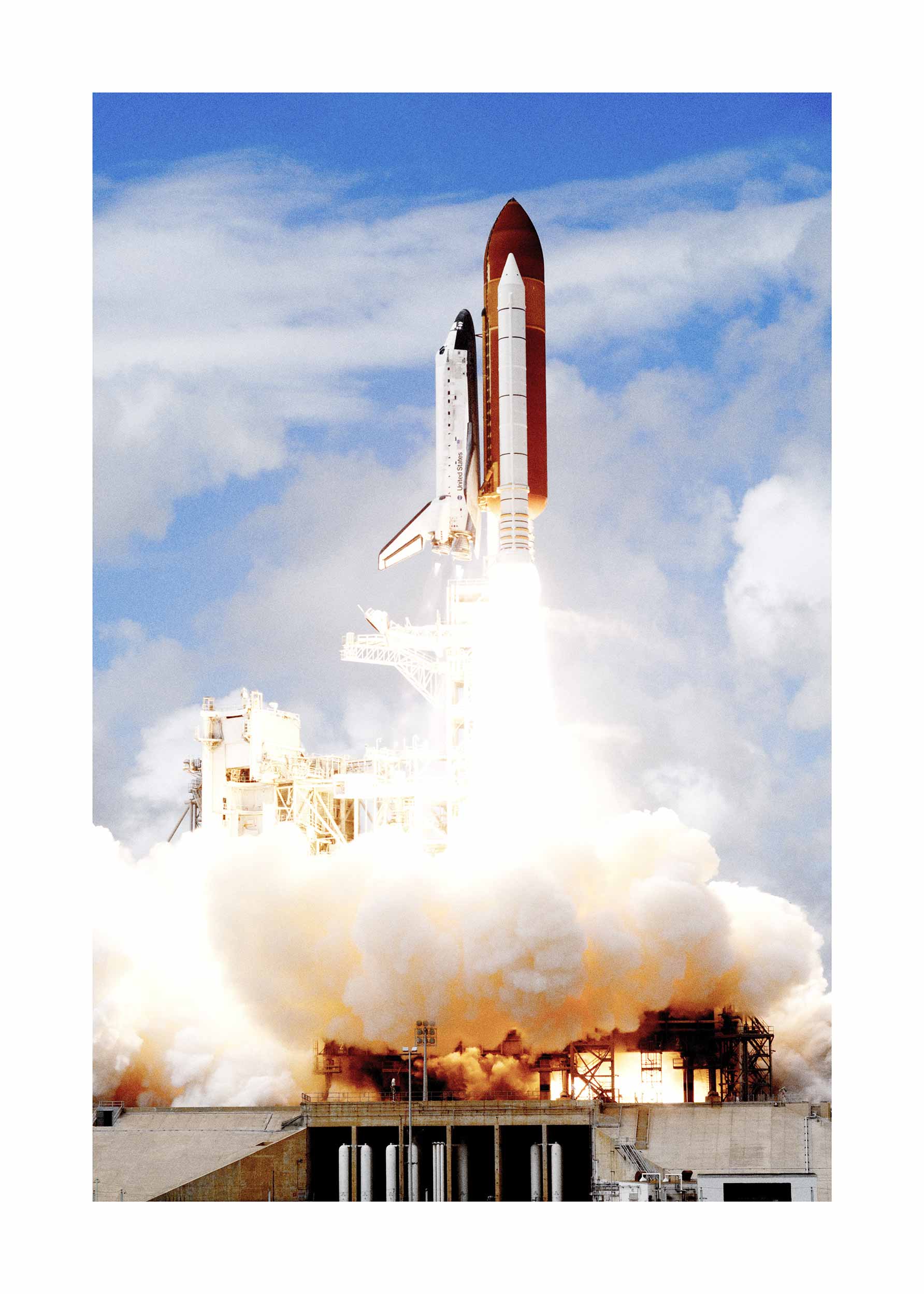 Space Shuttle Launch Poster - Raketenstart-Fotografie (30x40 cm)