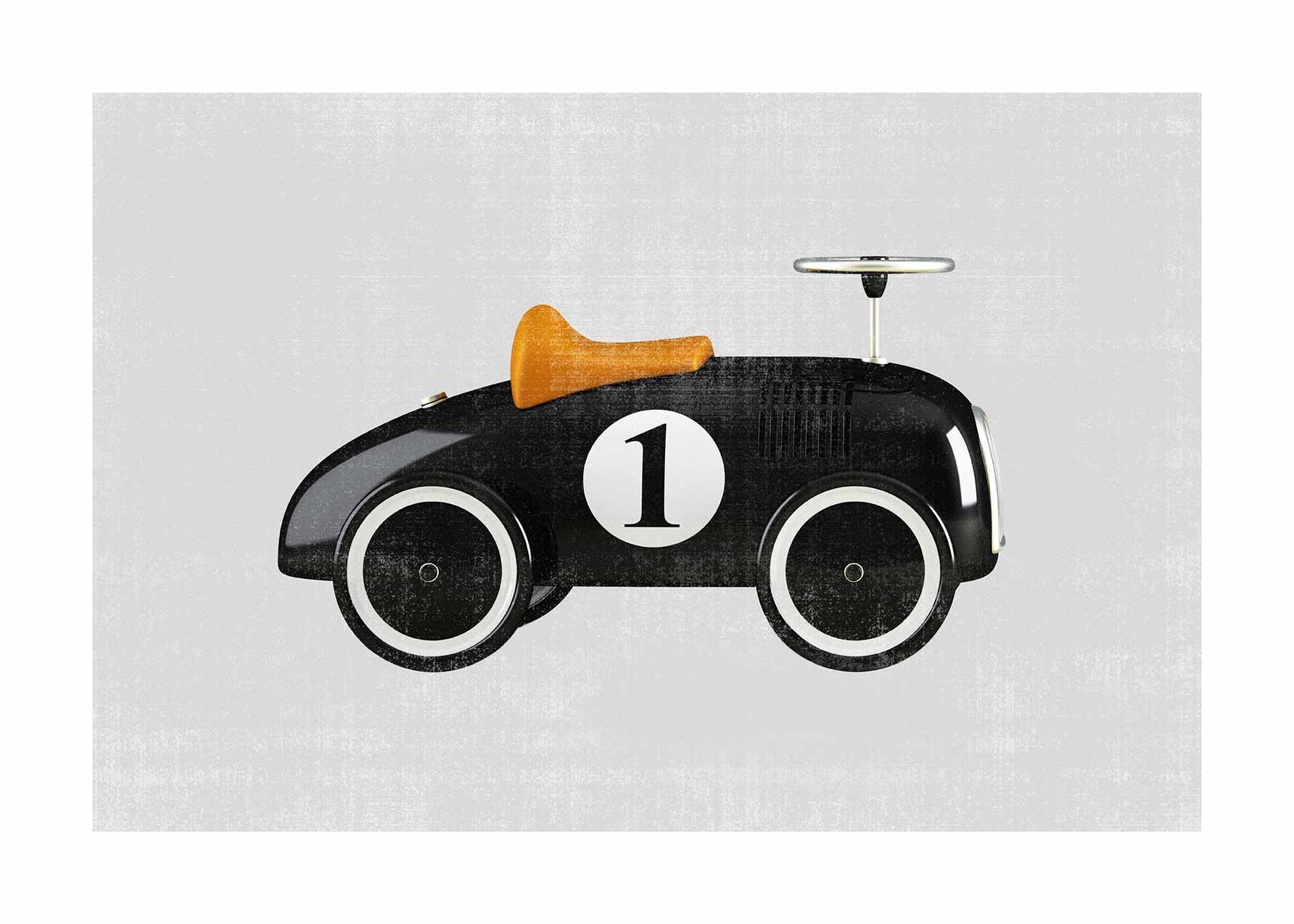 Toy Car Poster - Vehicle illustration (30x40 cm)