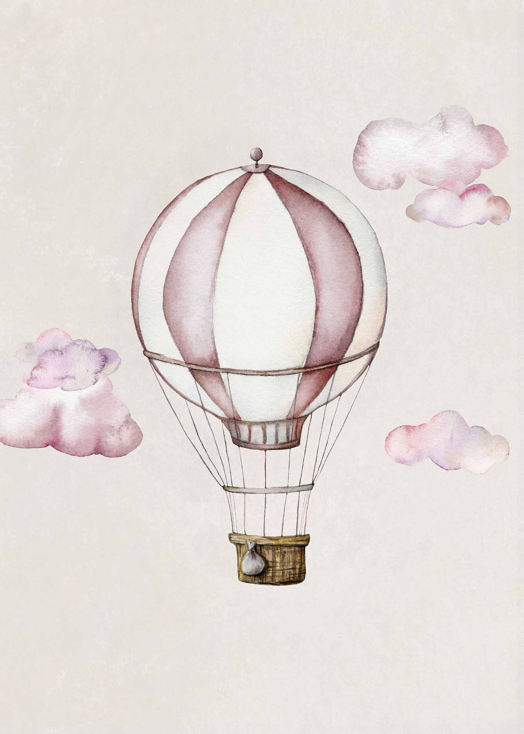 Hot Air Balloon Poster - Balloon illustration (30x40 cm)