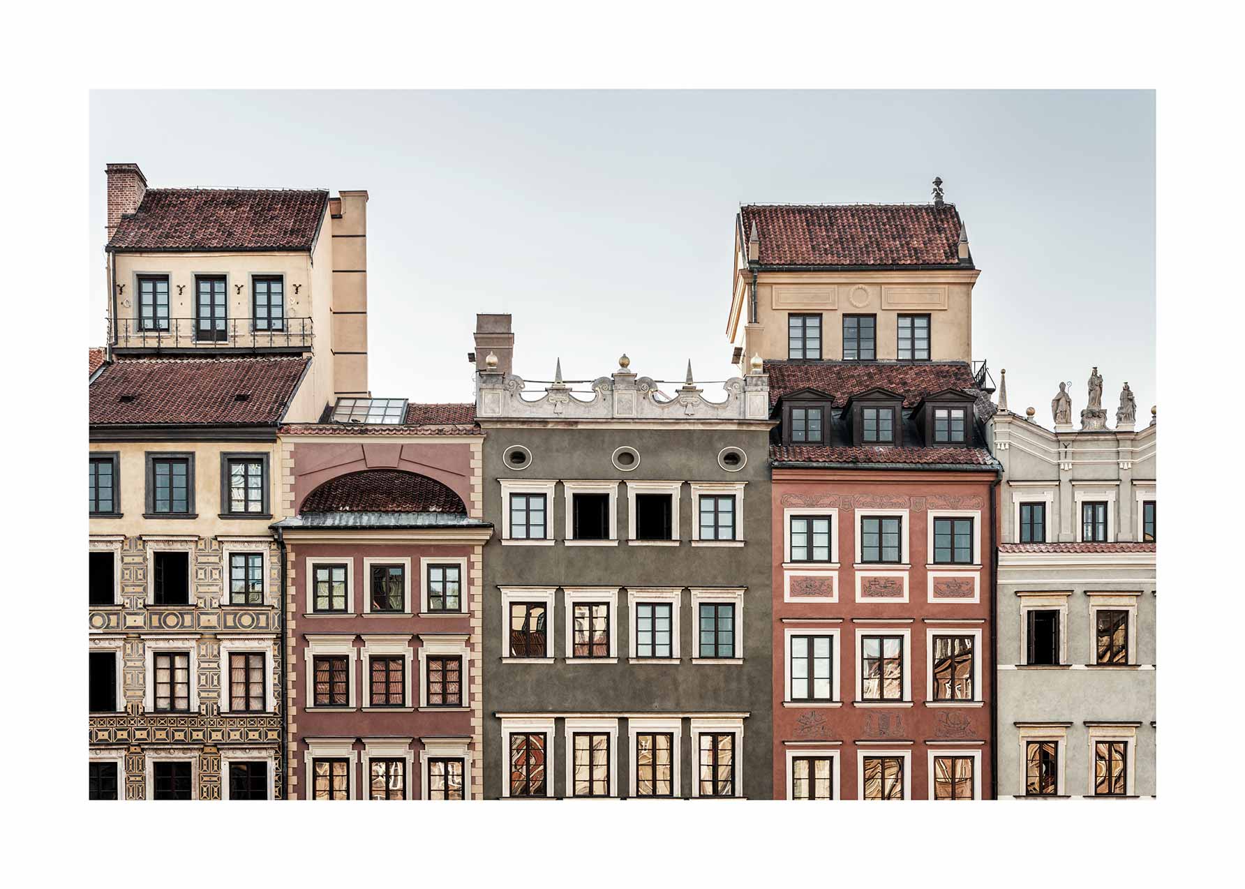 Old Town Warsaw Poster - Architecture illustration (50x70 cm)