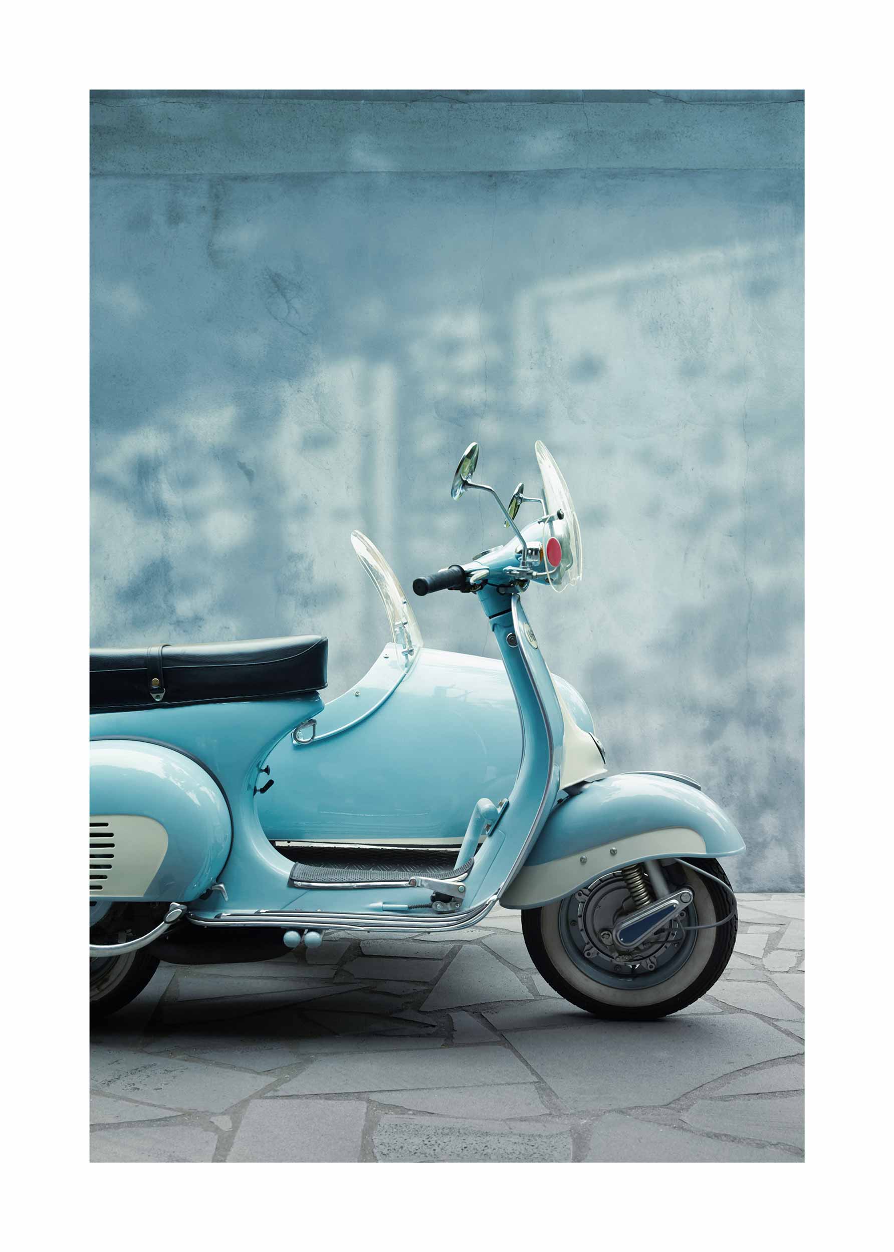 Vintage Vespa Poster - Fordonsillustration (50x70 cm)