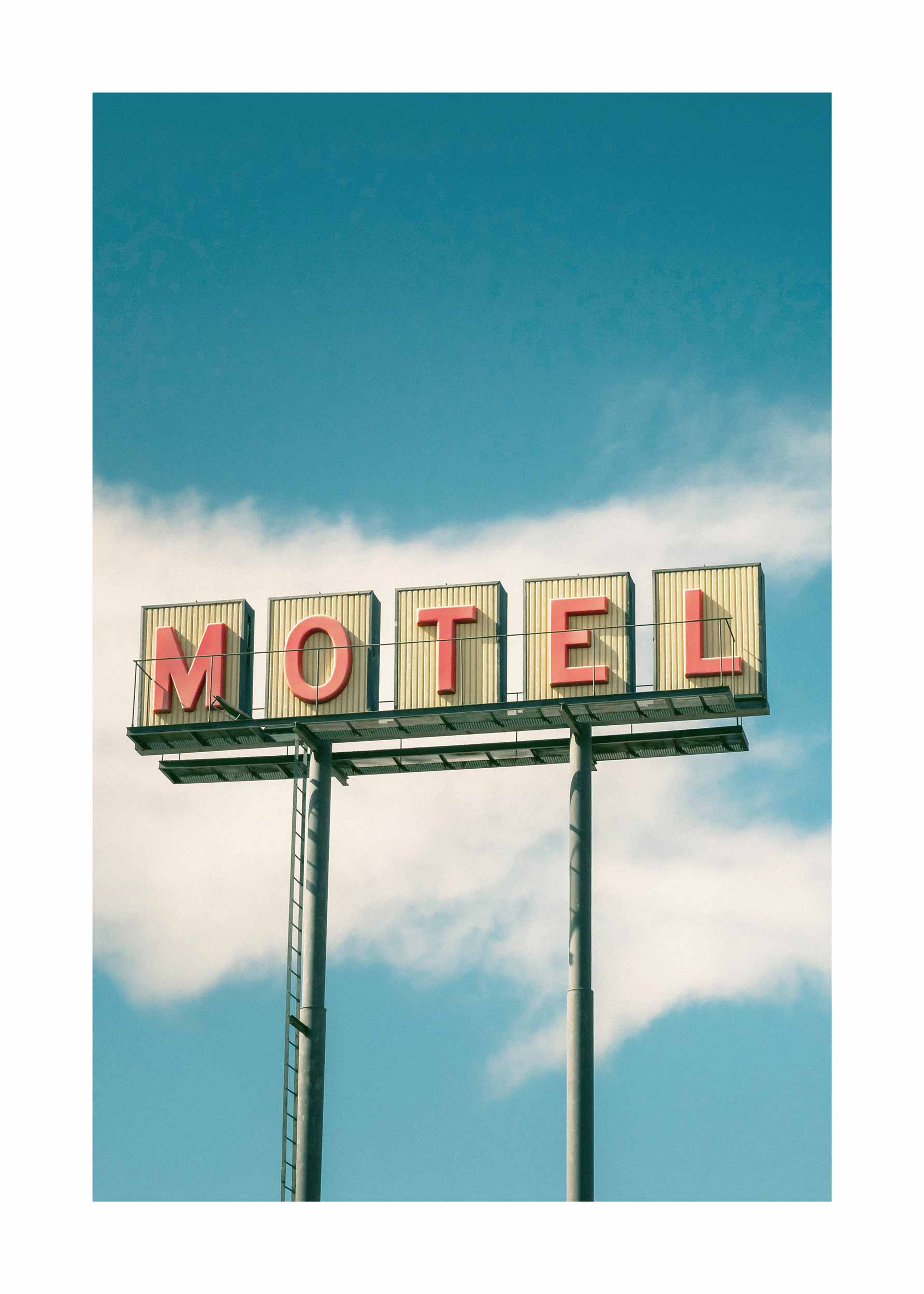 Motel Sign Poster - Sign photo (40x50 cm)