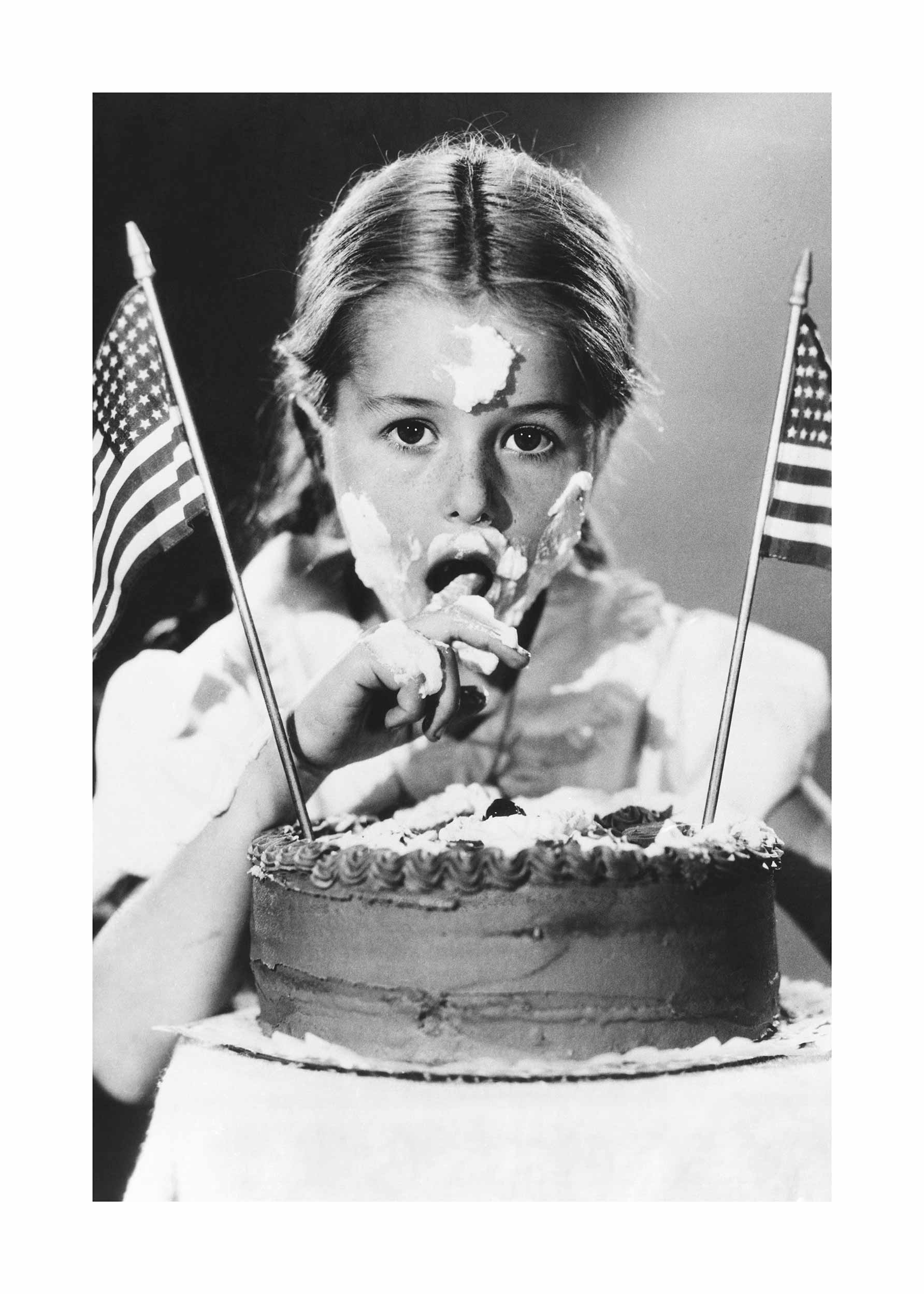 4th of July Poster - Black and white portrait photo (40x50 cm)