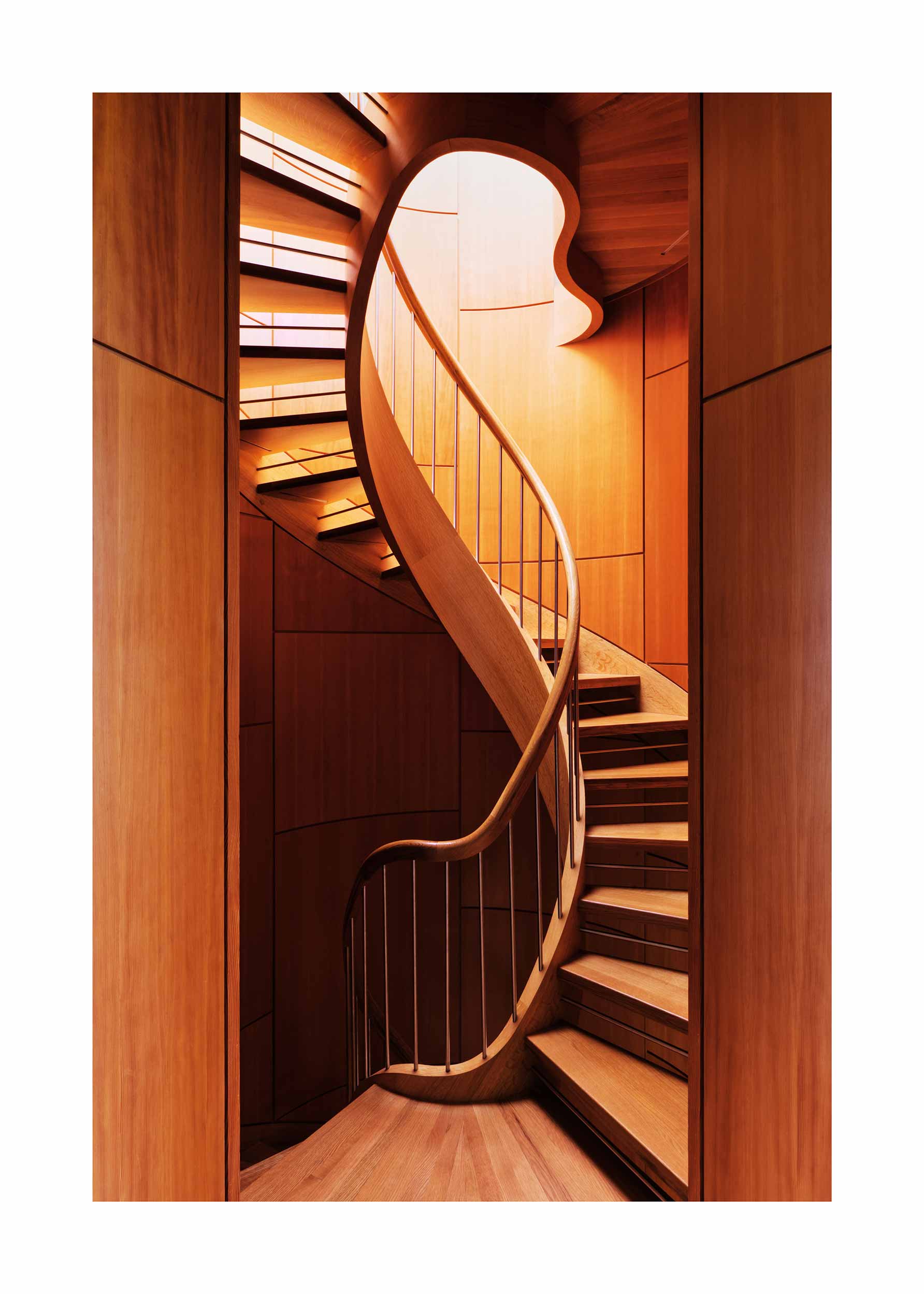 Wooden Stairs Poster - Architektur Grafik (50x70 cm)