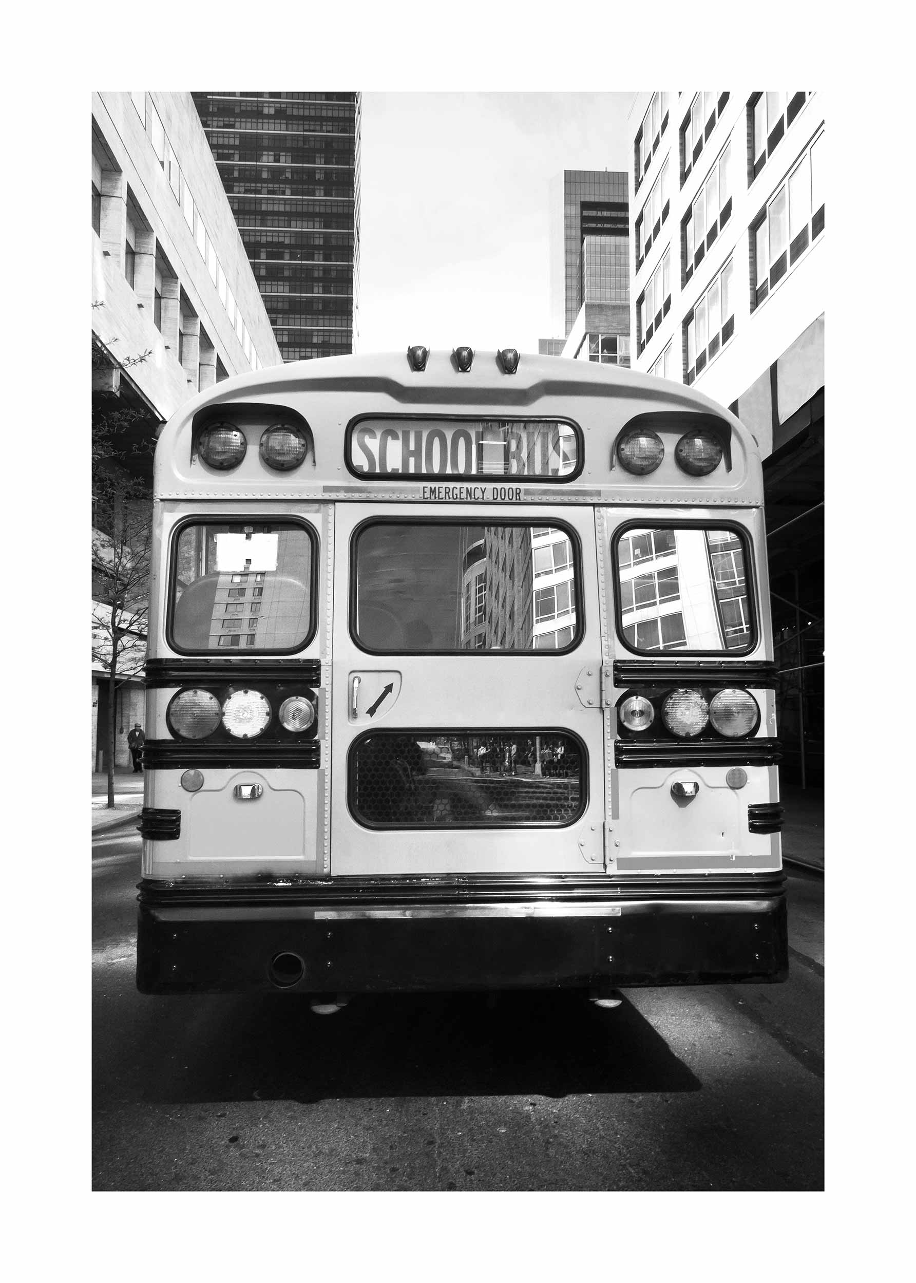 Vintage School Bus poster - Urban photography (21x30 cm)