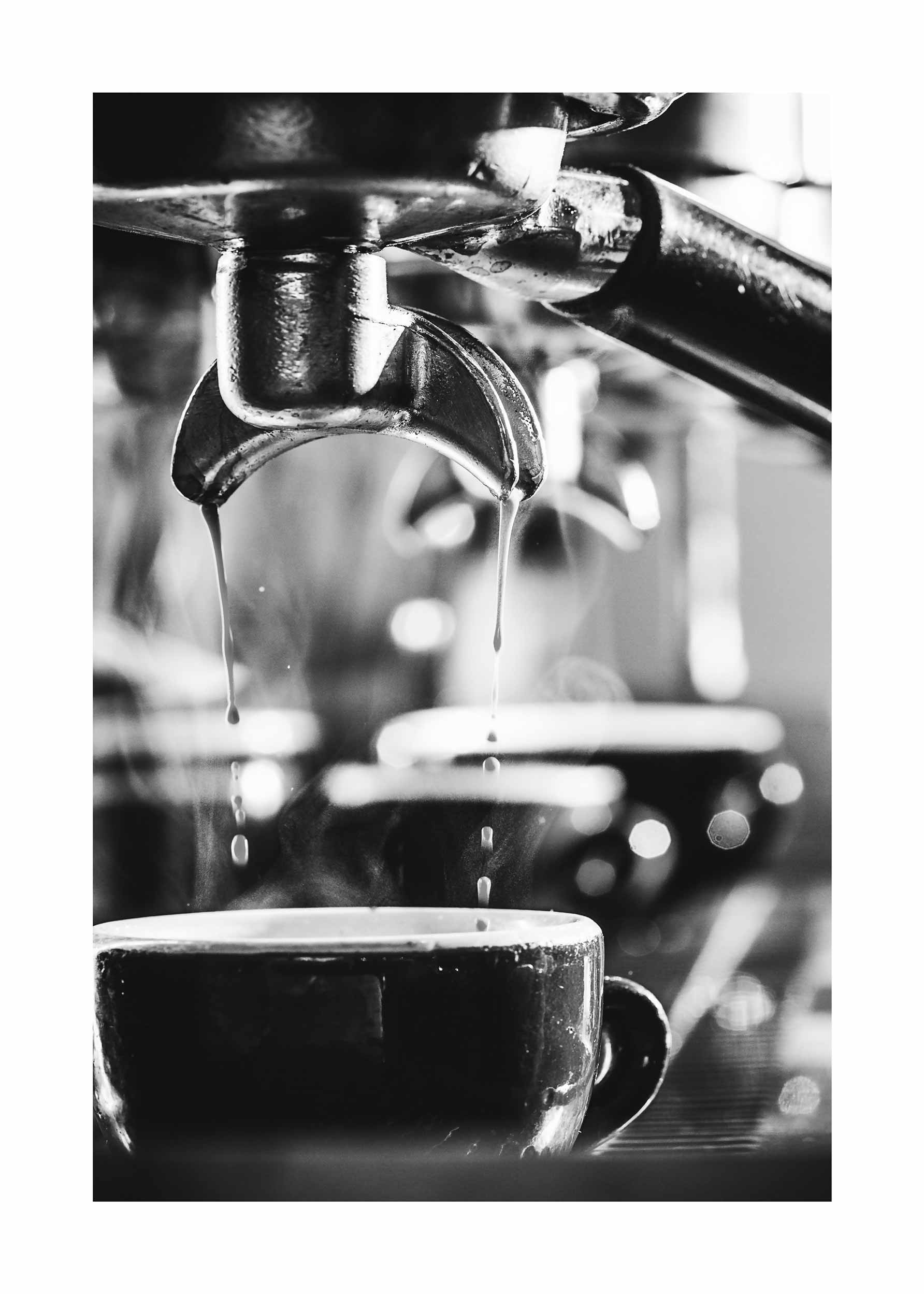Making Coffee Poster - Schwarzweiße Kaffeefotografie (30x40 cm)