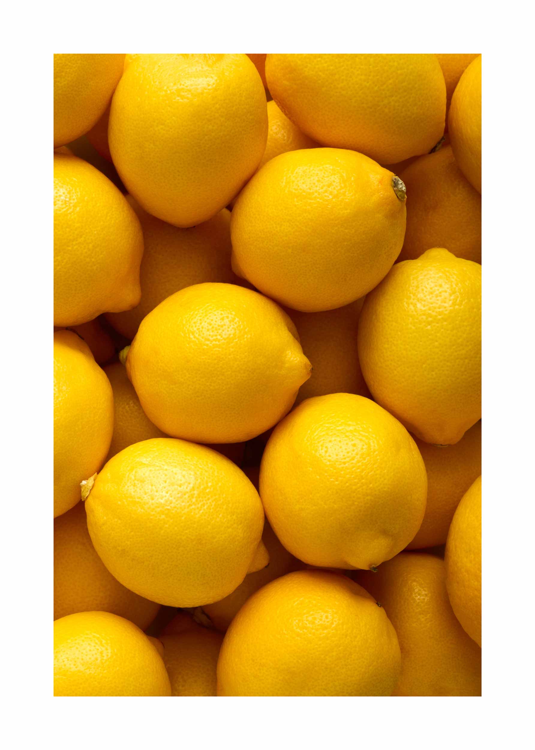 Lemons Close-Up Poster - Food photography (40x50 cm)