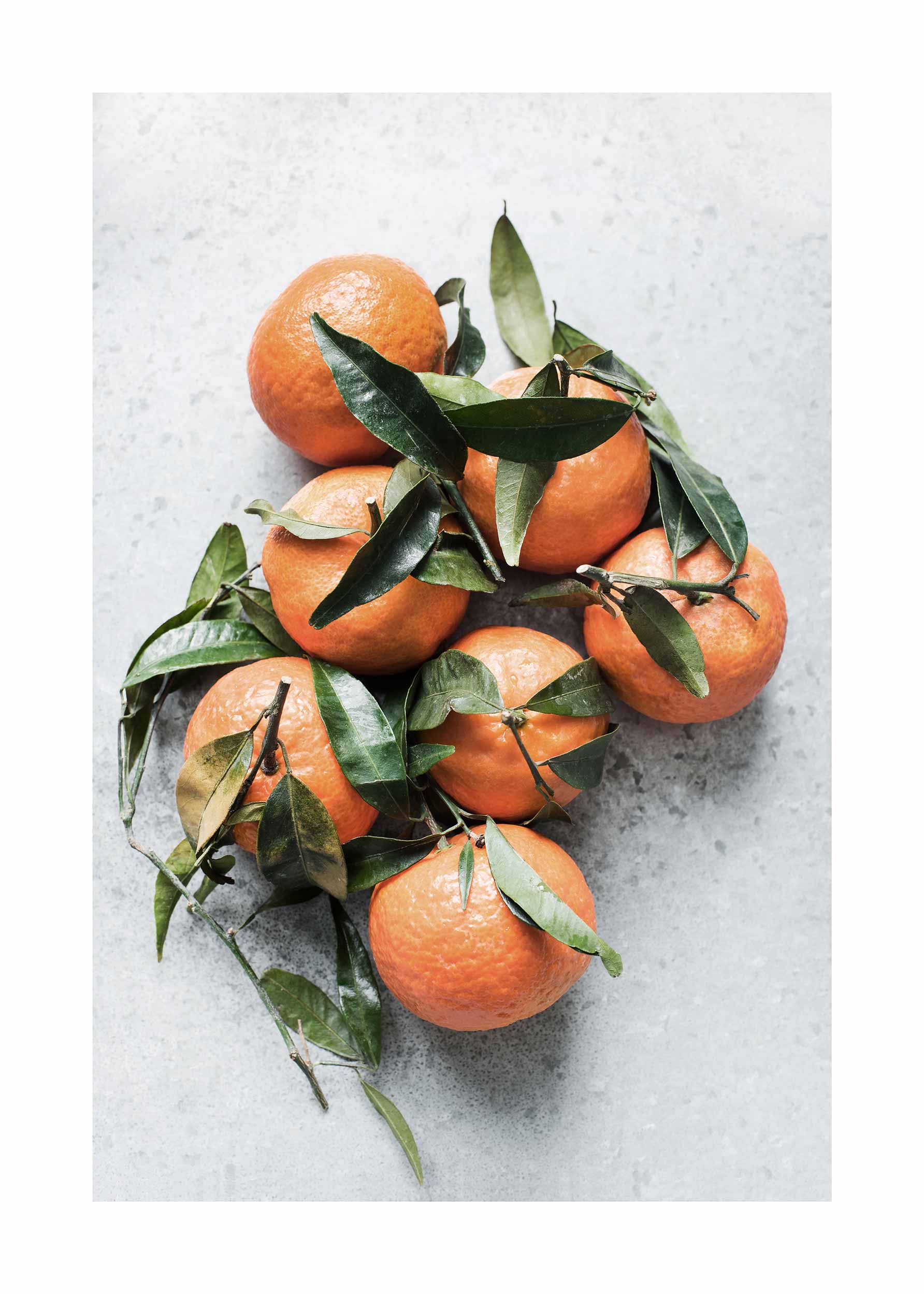 Tangerines plakat - Citrusfotografi (30x40 cm)