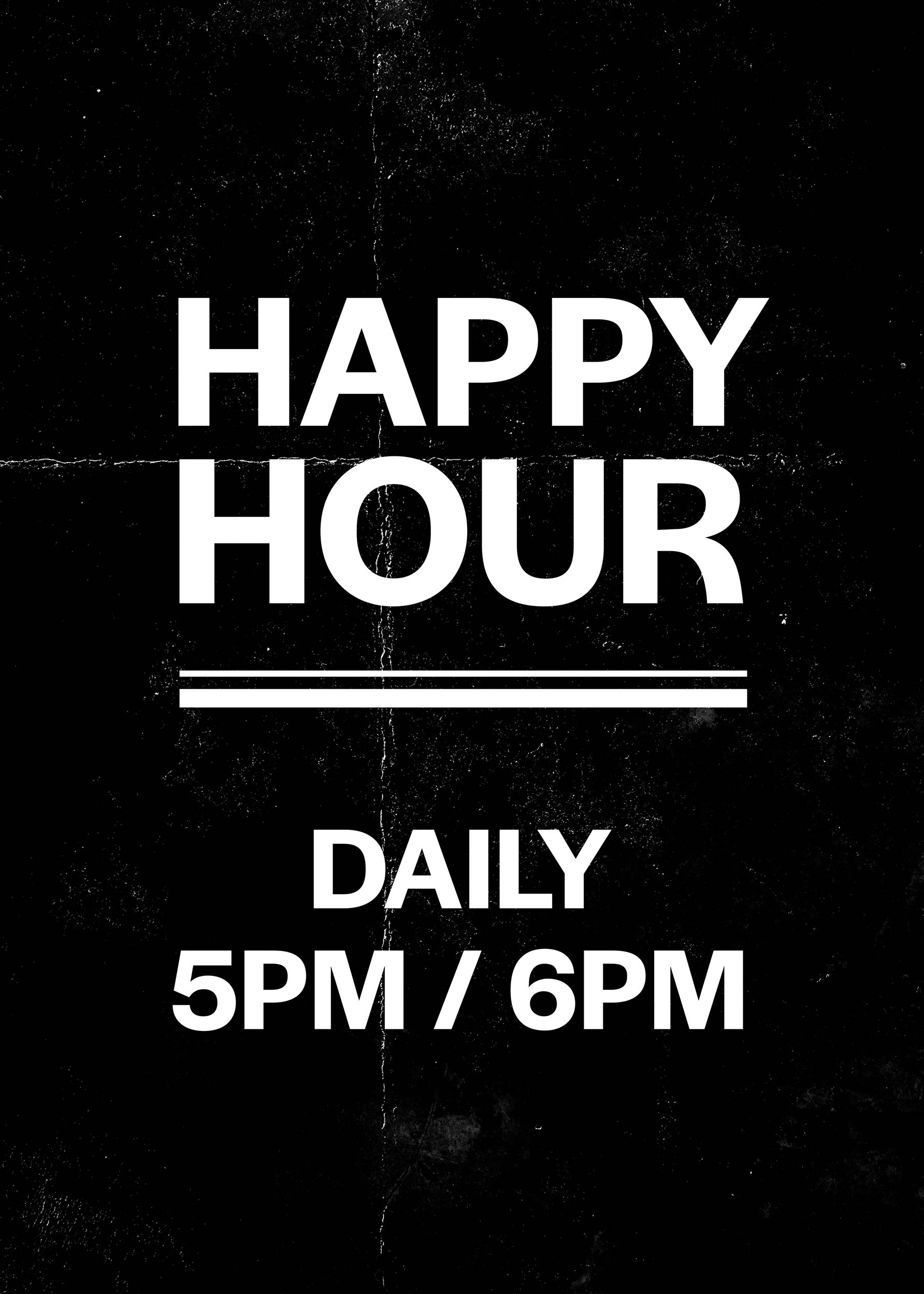 Happy Hour Poster - Typography illustration (30x40 cm)
