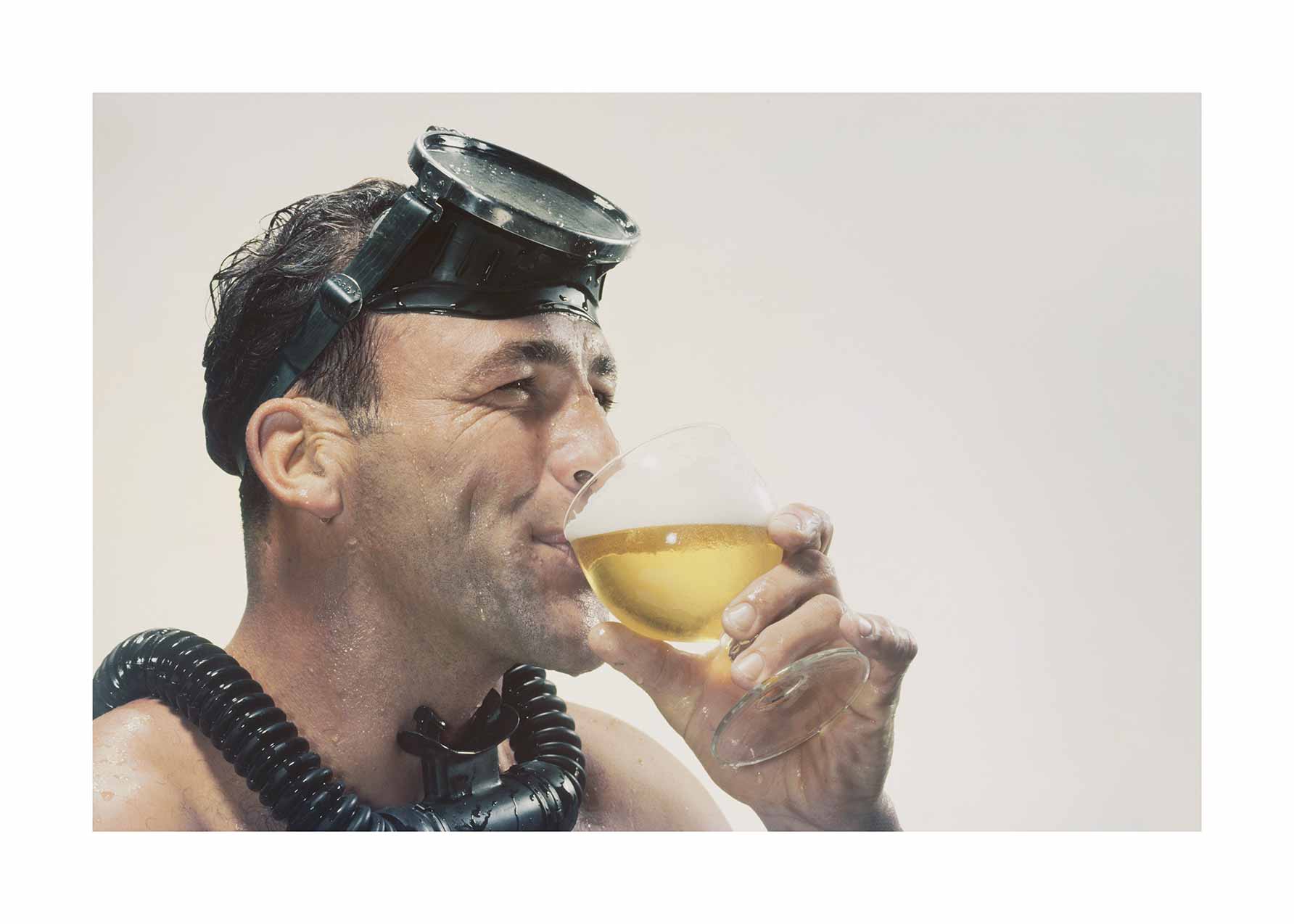 Live Drink Dive Poster - Taucher Fotografie (40x50 cm)