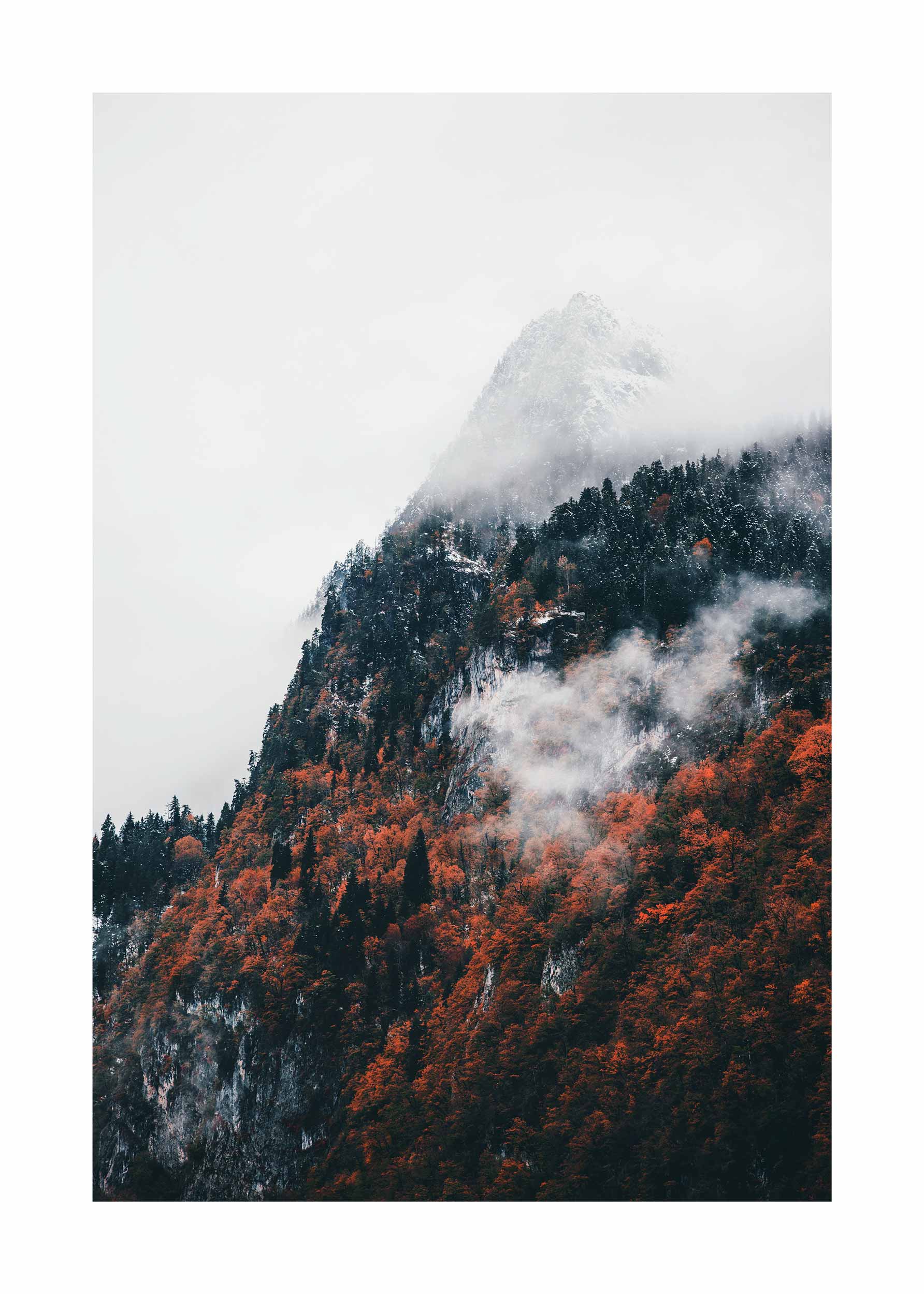 Sleeping Mountain Poster - Landschaftsfotografie (40x50 cm)
