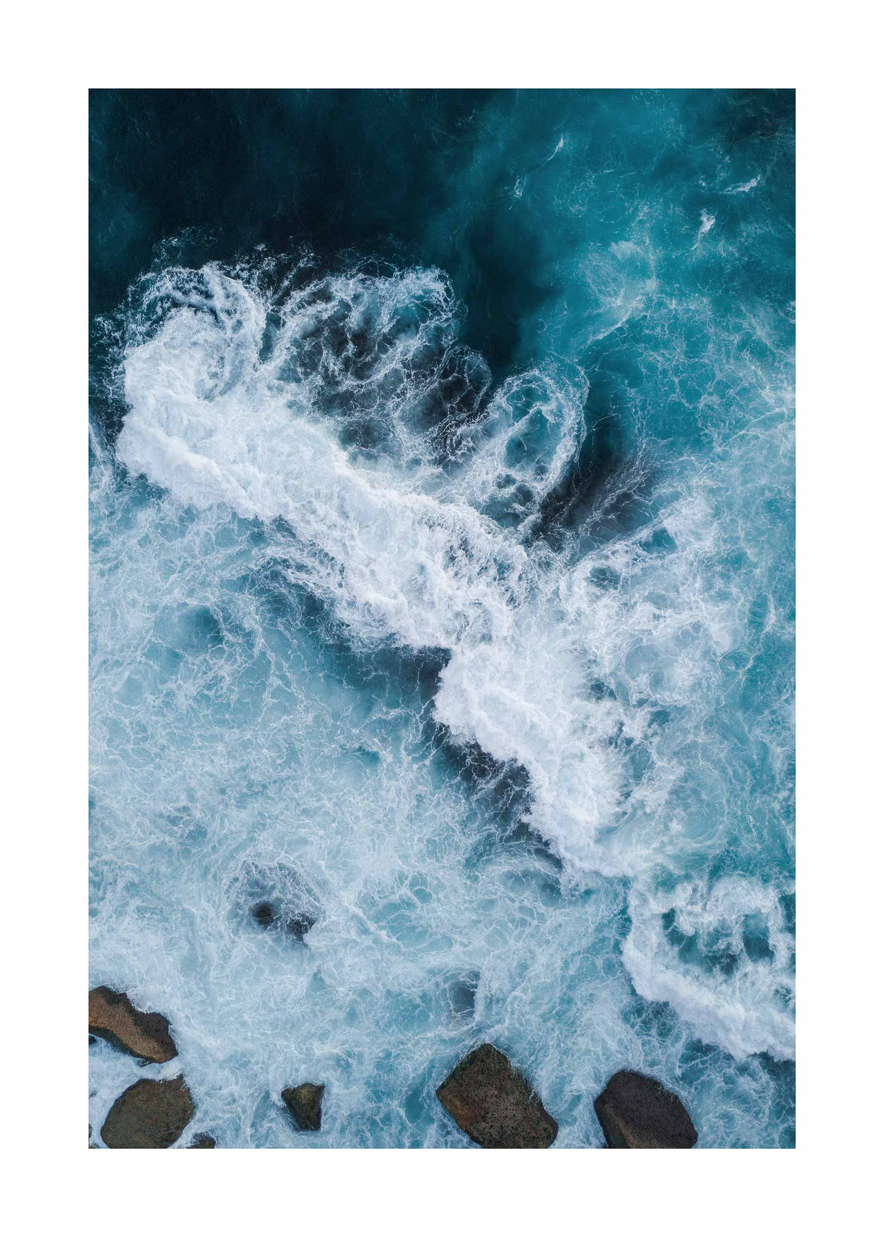 Ocean Close Up No.1 Poster - Ocean photography (40x50 cm)