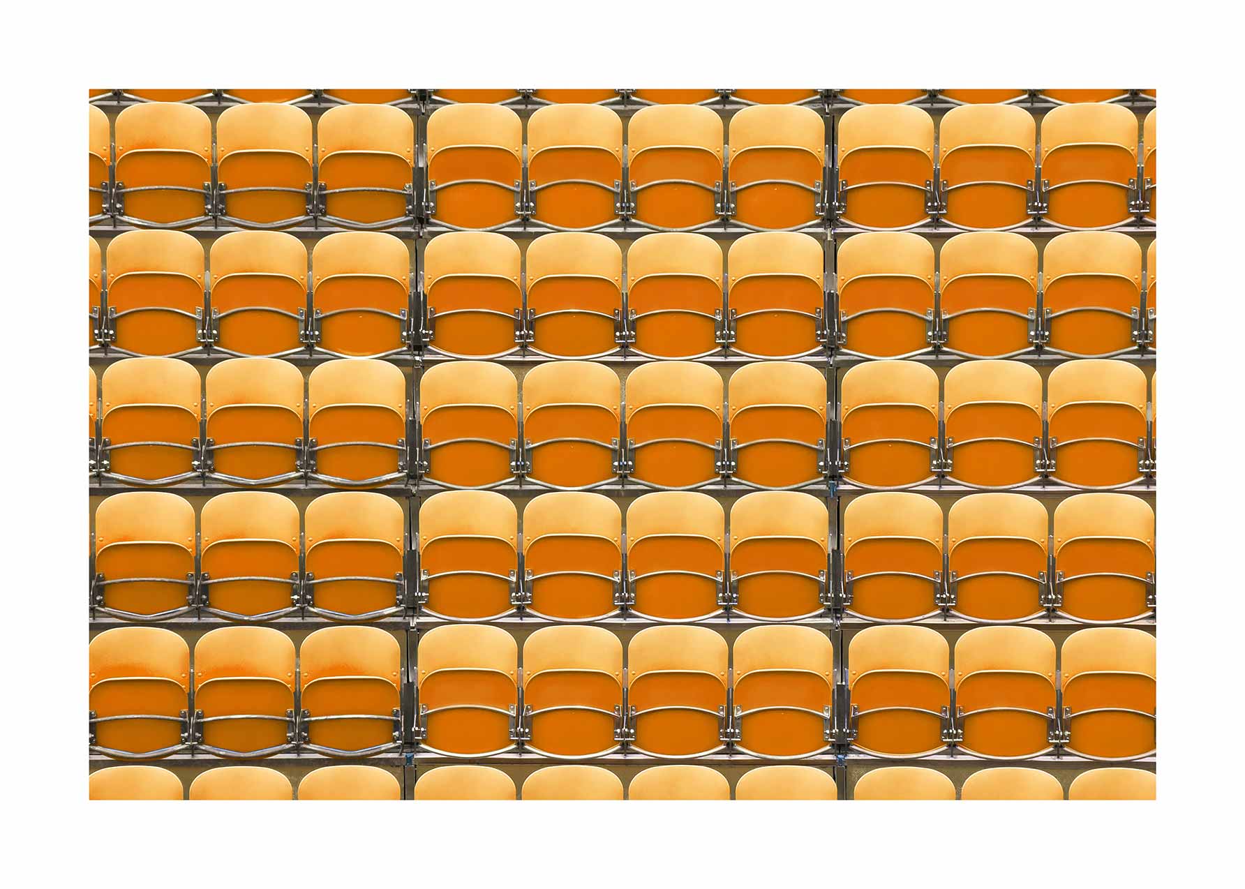 Orange Seats plakat - Sædefotografi (40x50 cm)