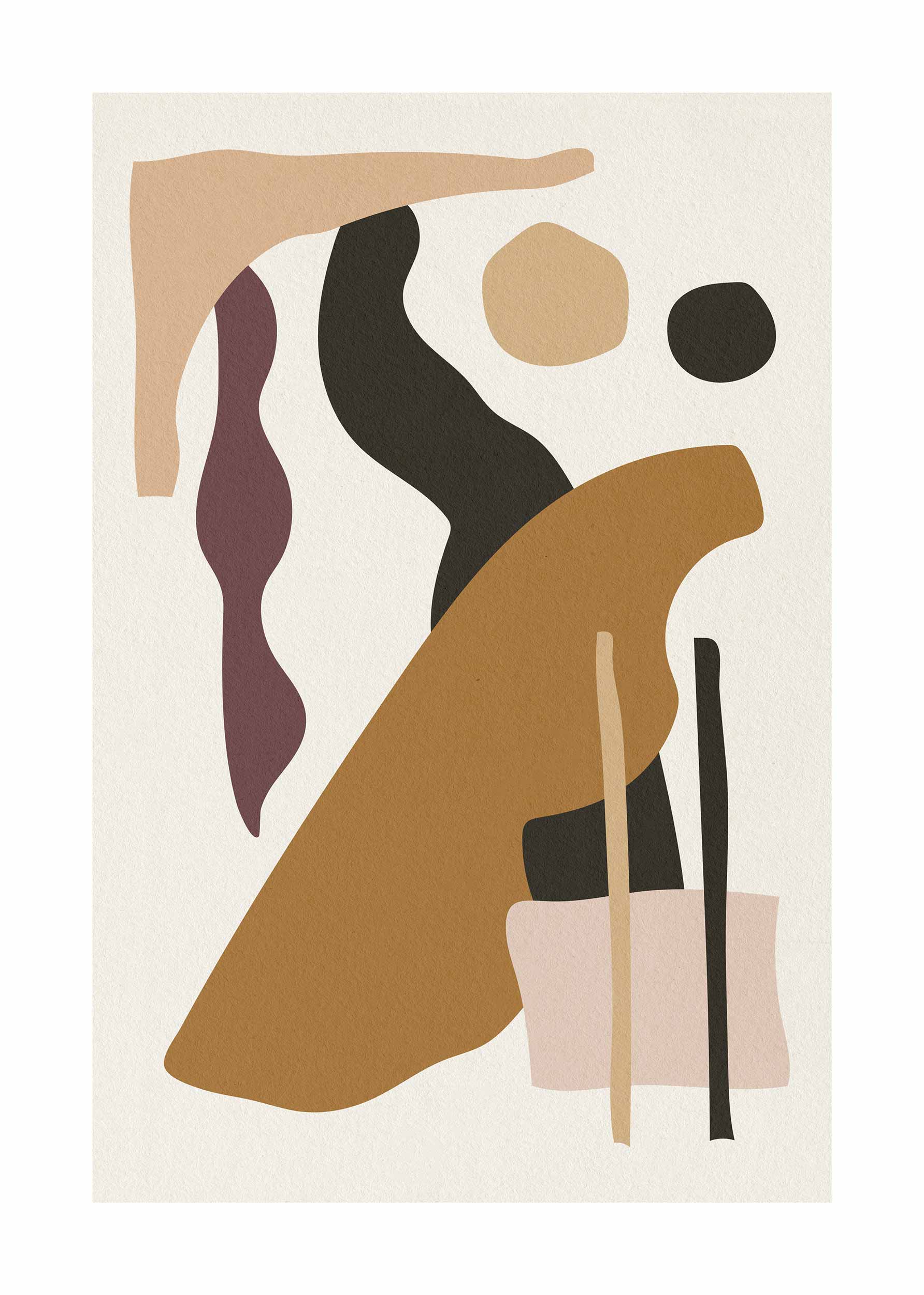 Abstract Beach Walk poster - Abstract illustration (21x30 cm)