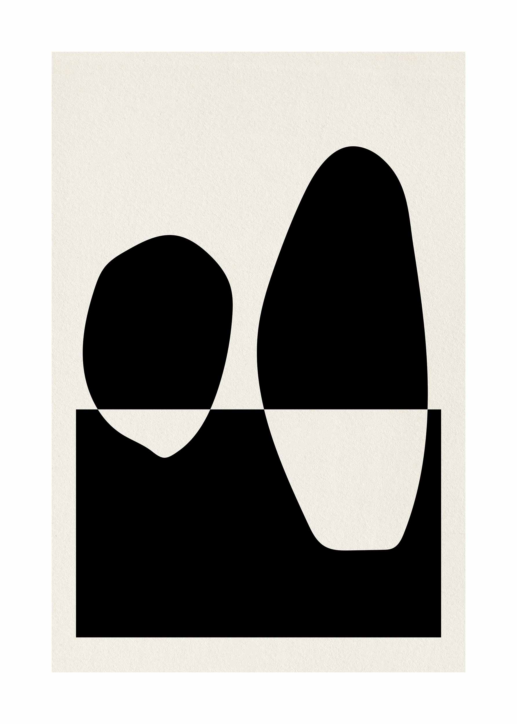Contrast Rocks Poster - Abstract illustration (21x30 cm)