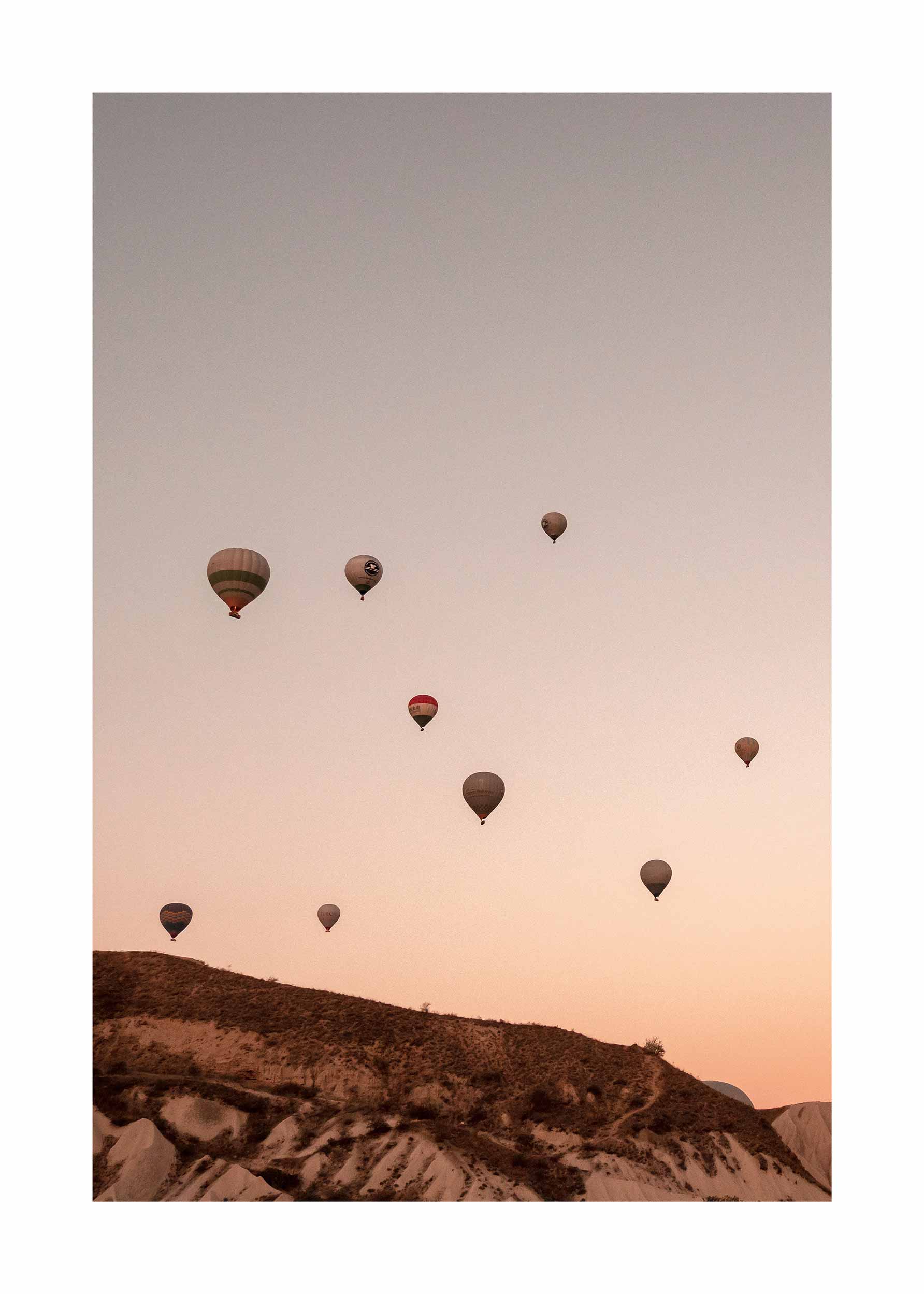 Hot Air Balloons Poster - Landscape photography (50x70 cm)