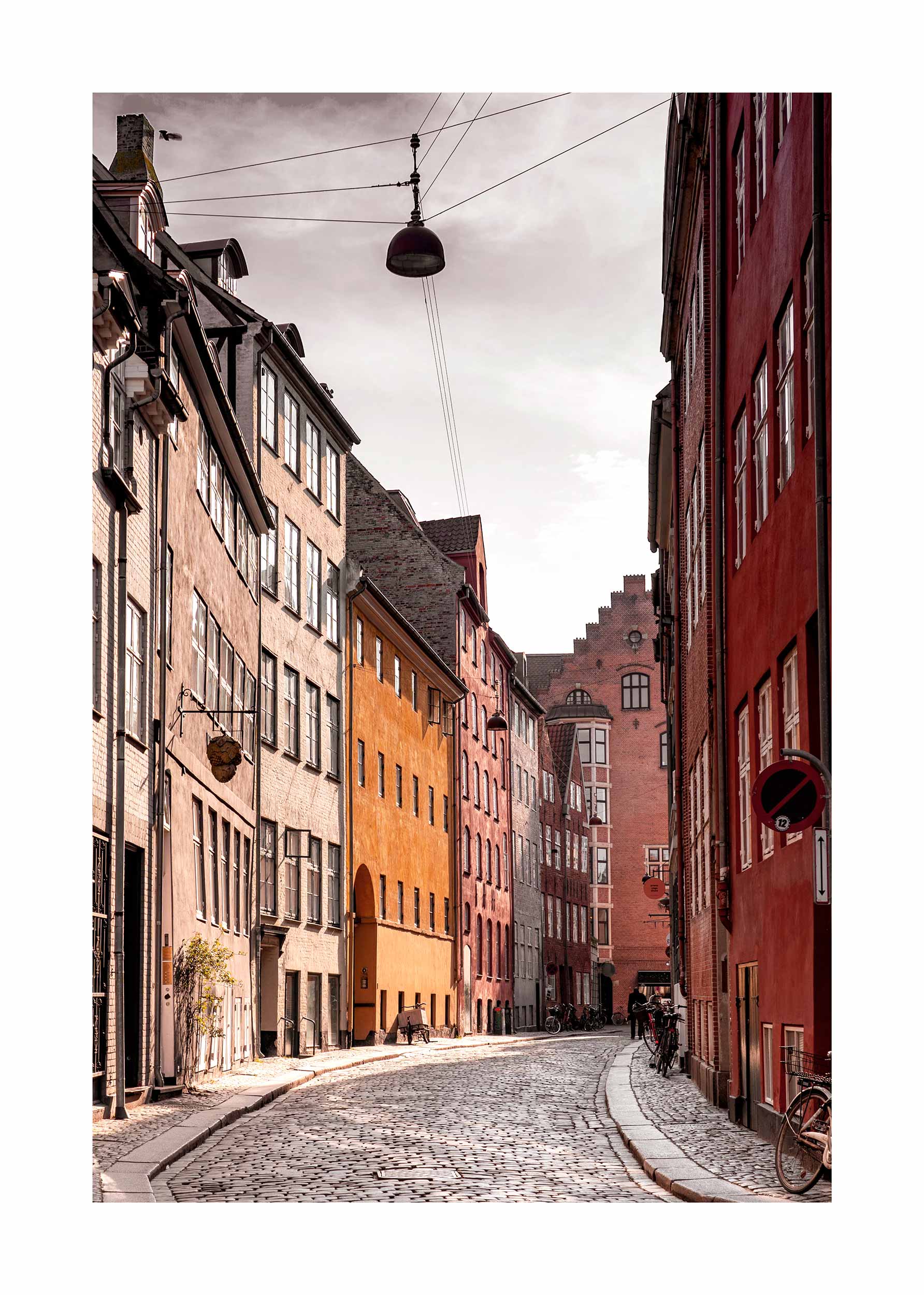 Street in Copenhagen poster - City photography (30x40 cm)