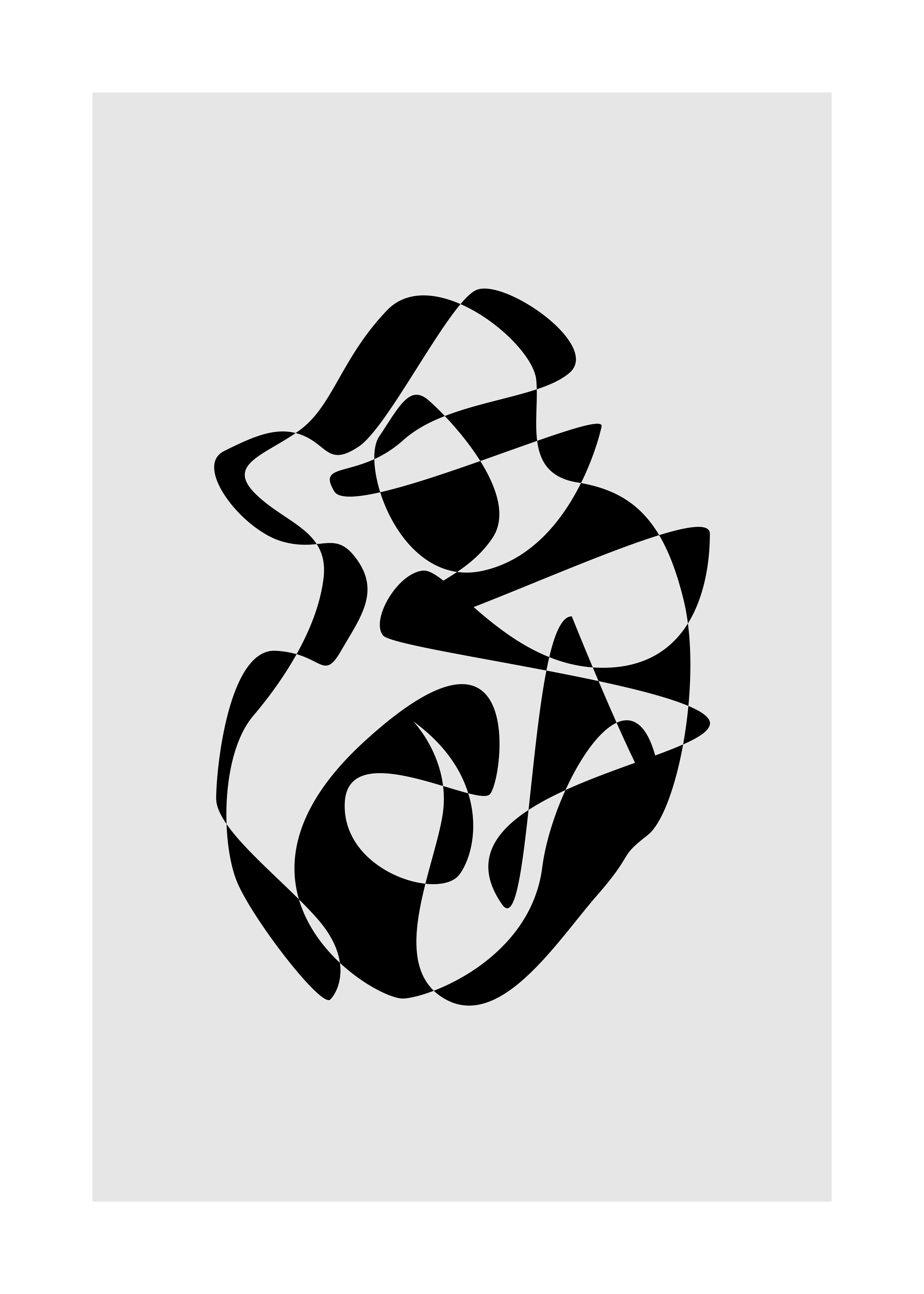 Cluster poster - Abstract illustration (30x40 cm)