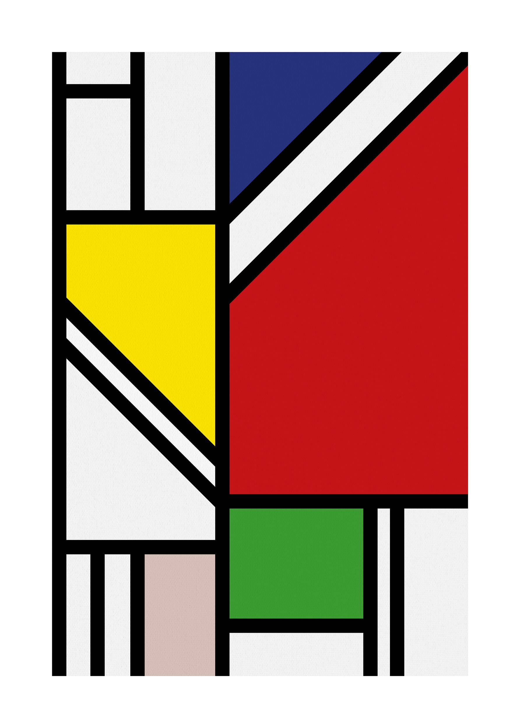 Color Geometry Poster - Abstract illustration (30x40 cm)