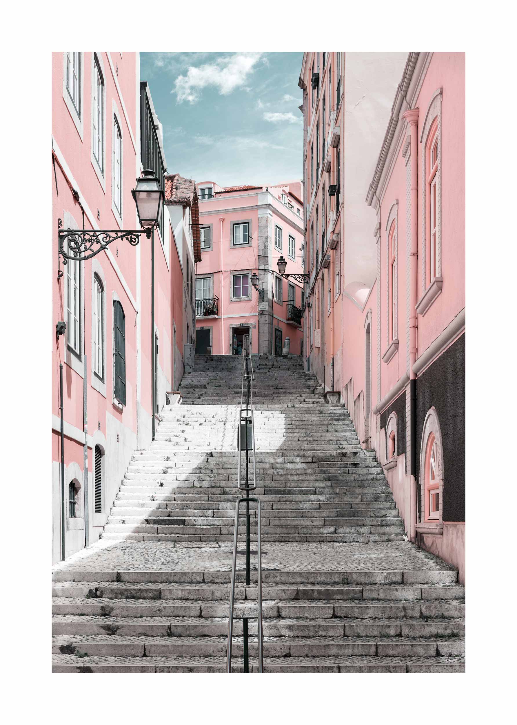 Secret Stairs Poster - Architekturillustration (30x40 cm)