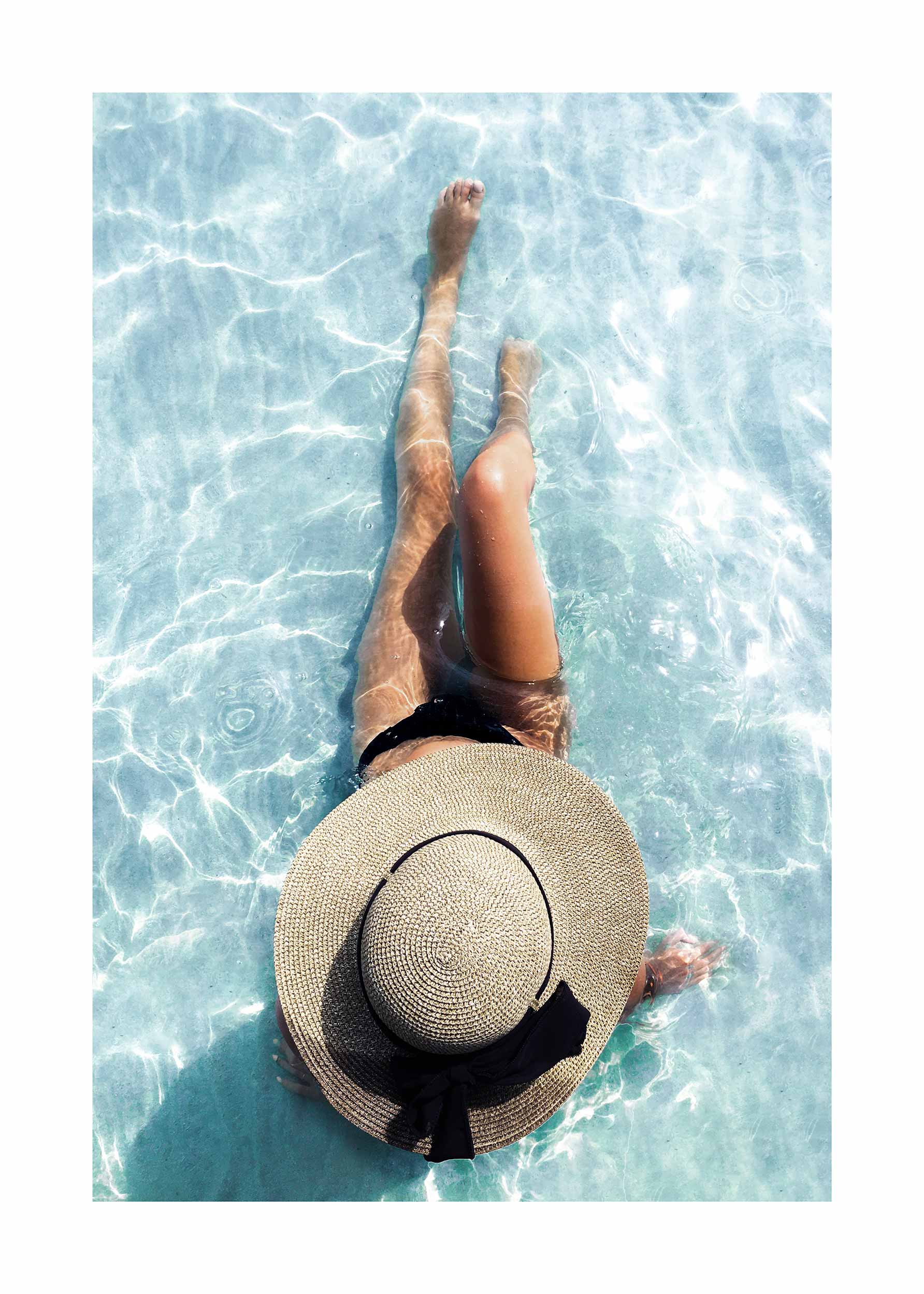 Sunbathing Poster - Pool photography (50x70 cm)