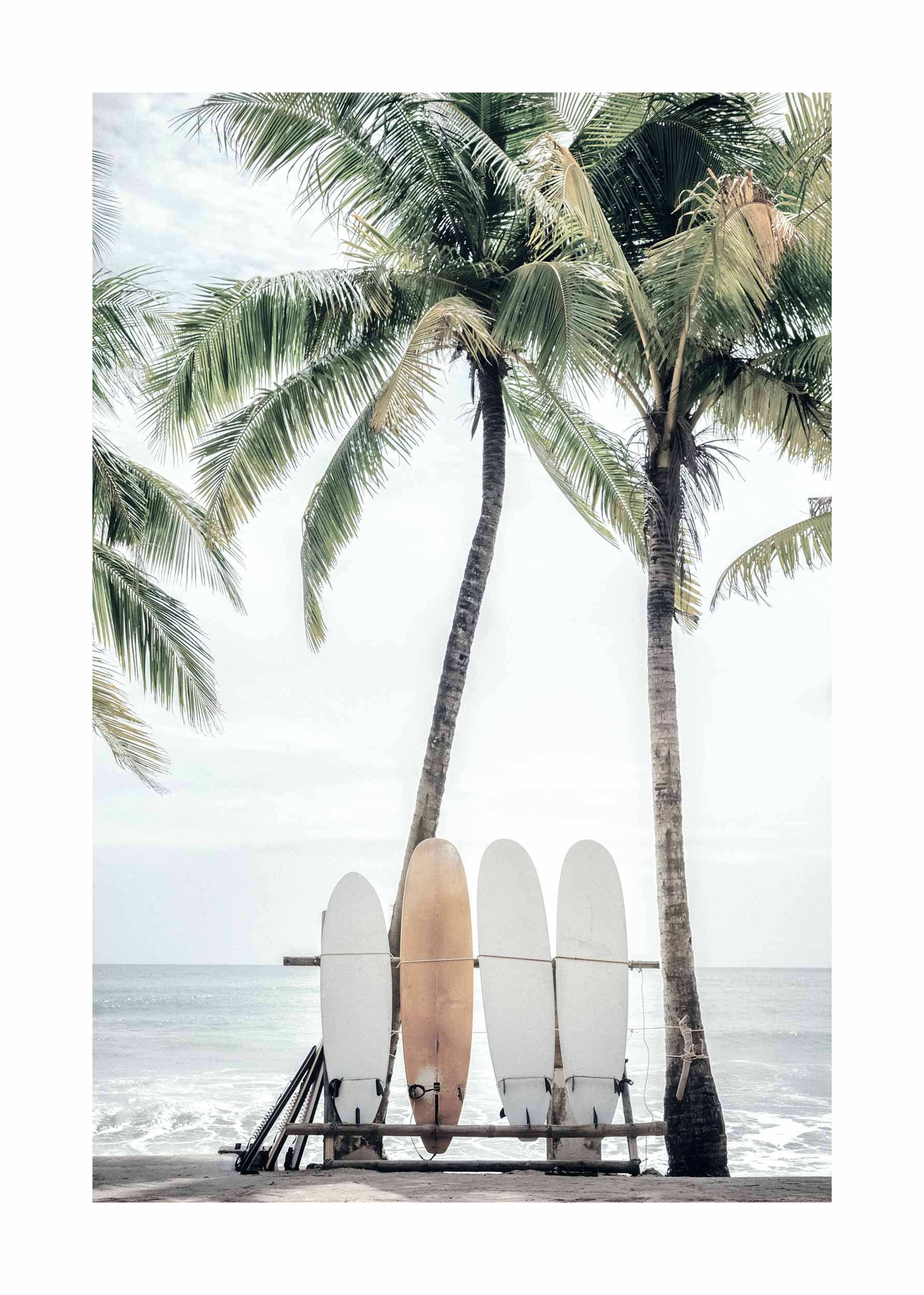 Beach Surfboards Poster - Beach photography (30x40 cm)