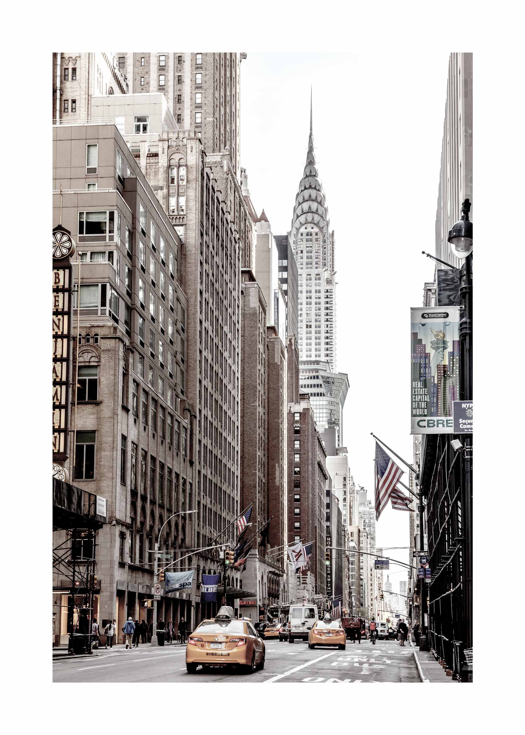 Streets of Manhattan Poster - Stadtfotografie (50x70 cm)