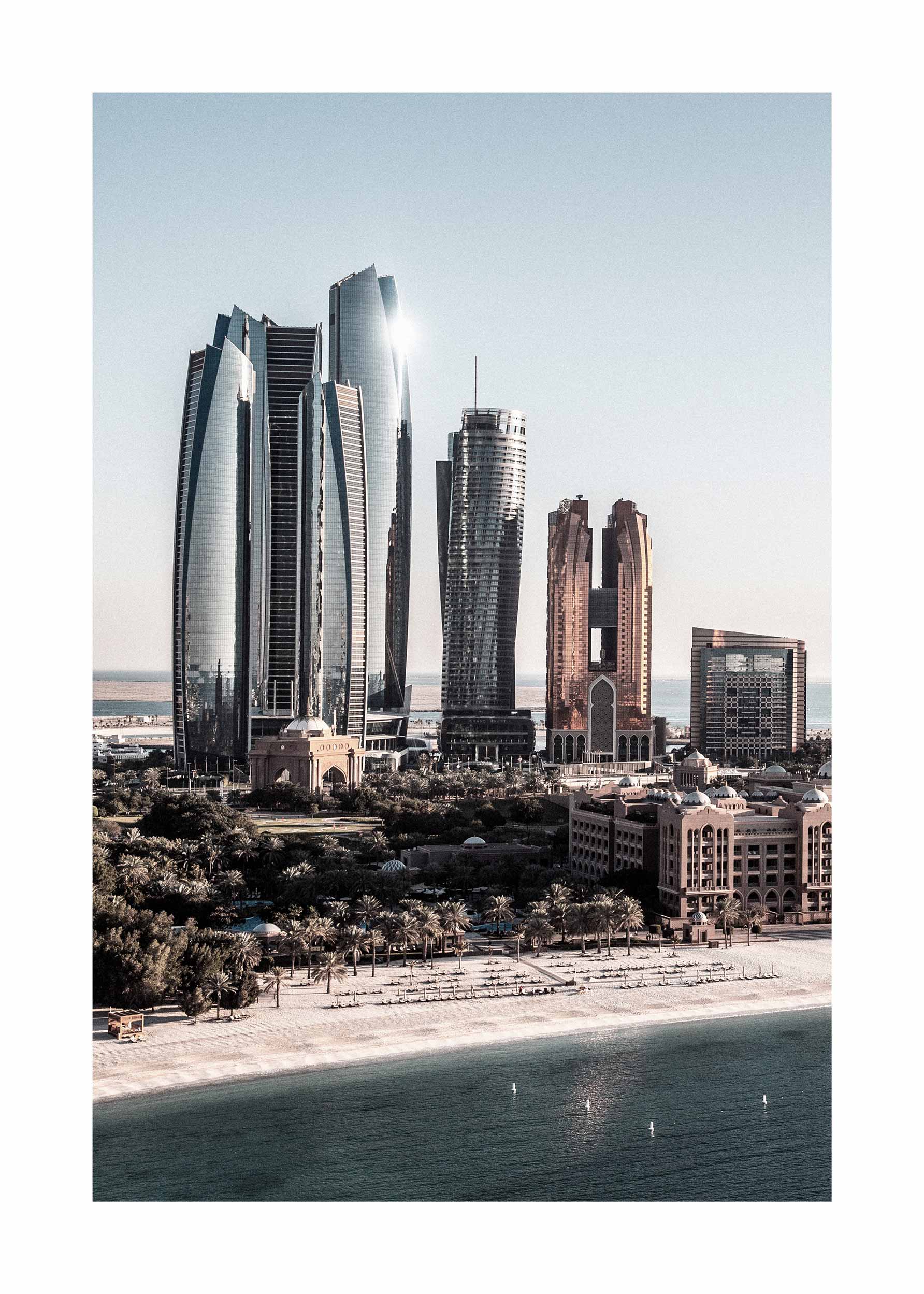 Abu Dhabi Skyline Poster - Stadtfotografie (50x70 cm)