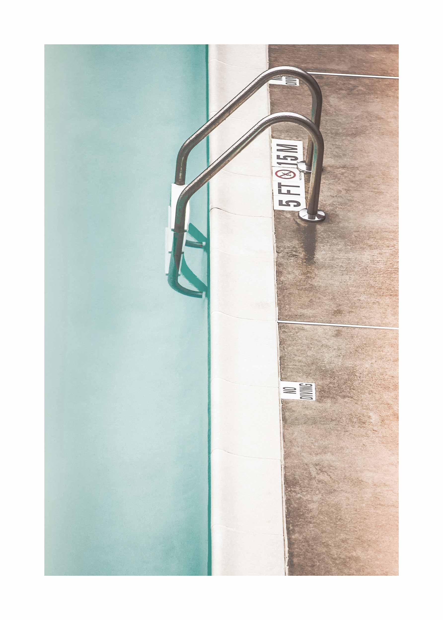 Motel Pool Poster - Poolside photography (50x70 cm)