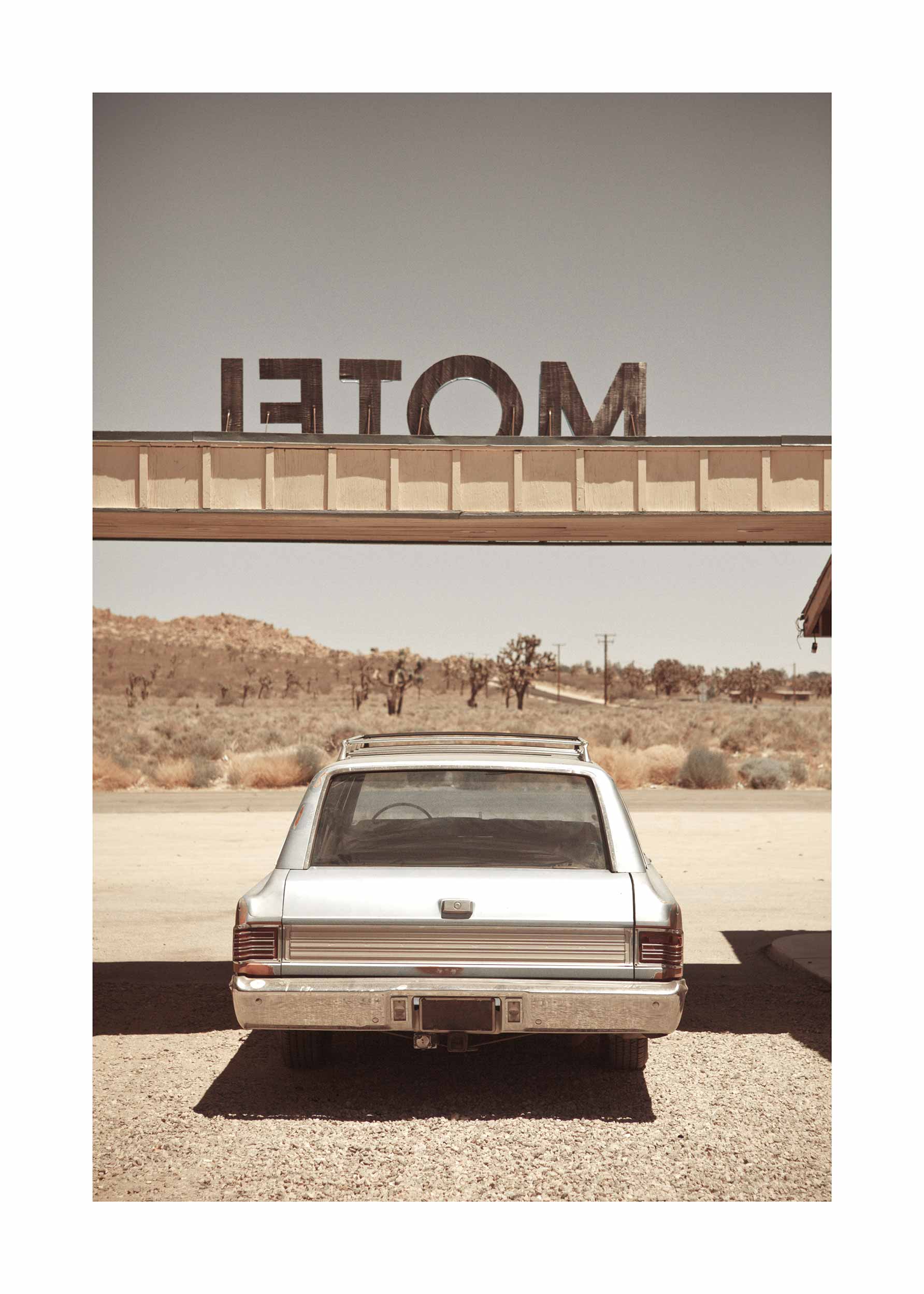 Time To Go Poster - Desert car photography (50x70 cm)