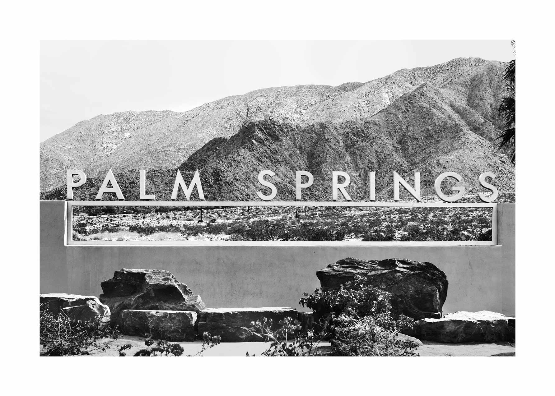 Palm Springs Poster - Schwarzweiße Wüstenfotografie (50x70 cm)