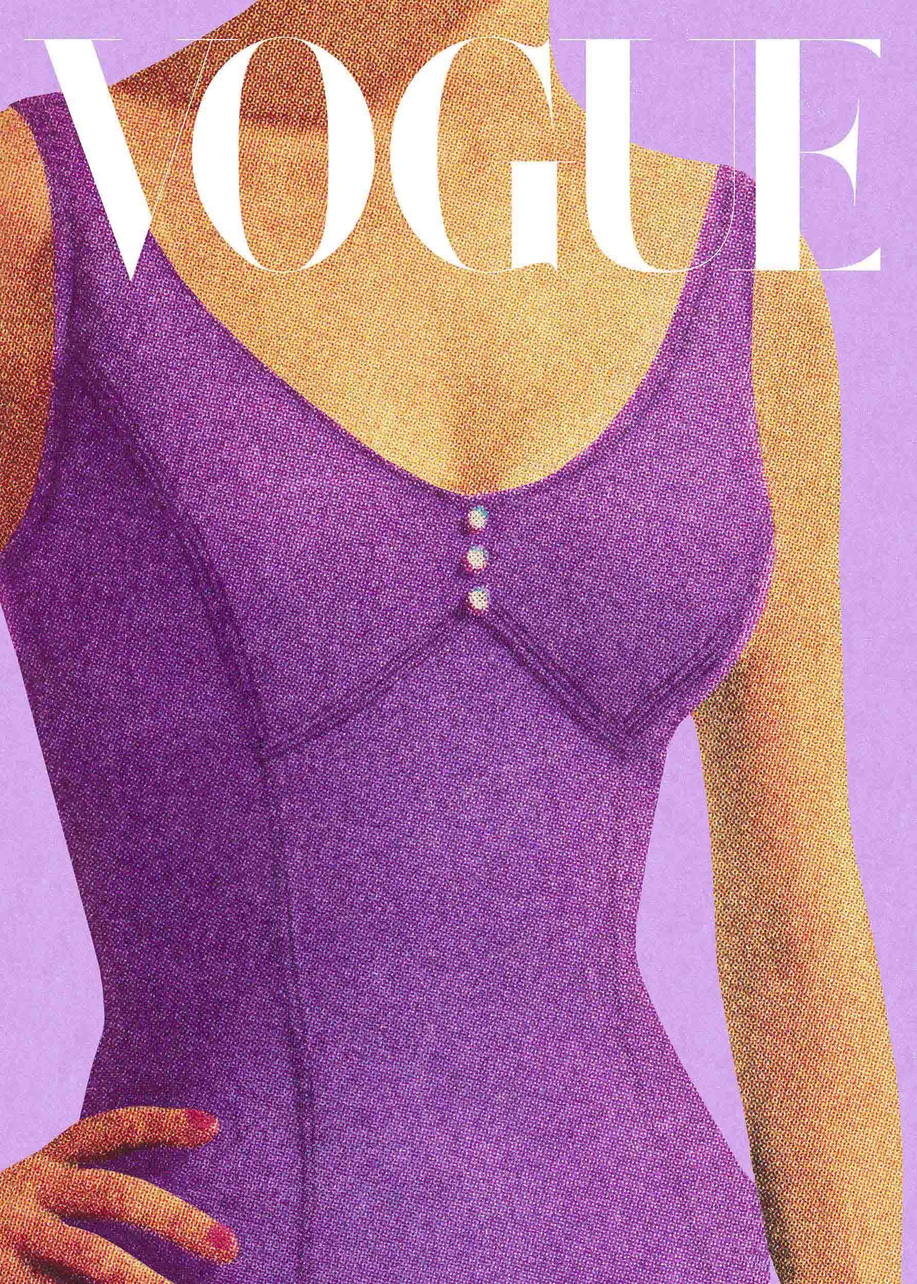 Vogue Beach Issue poster - Fashion illustration (30x40 cm)
