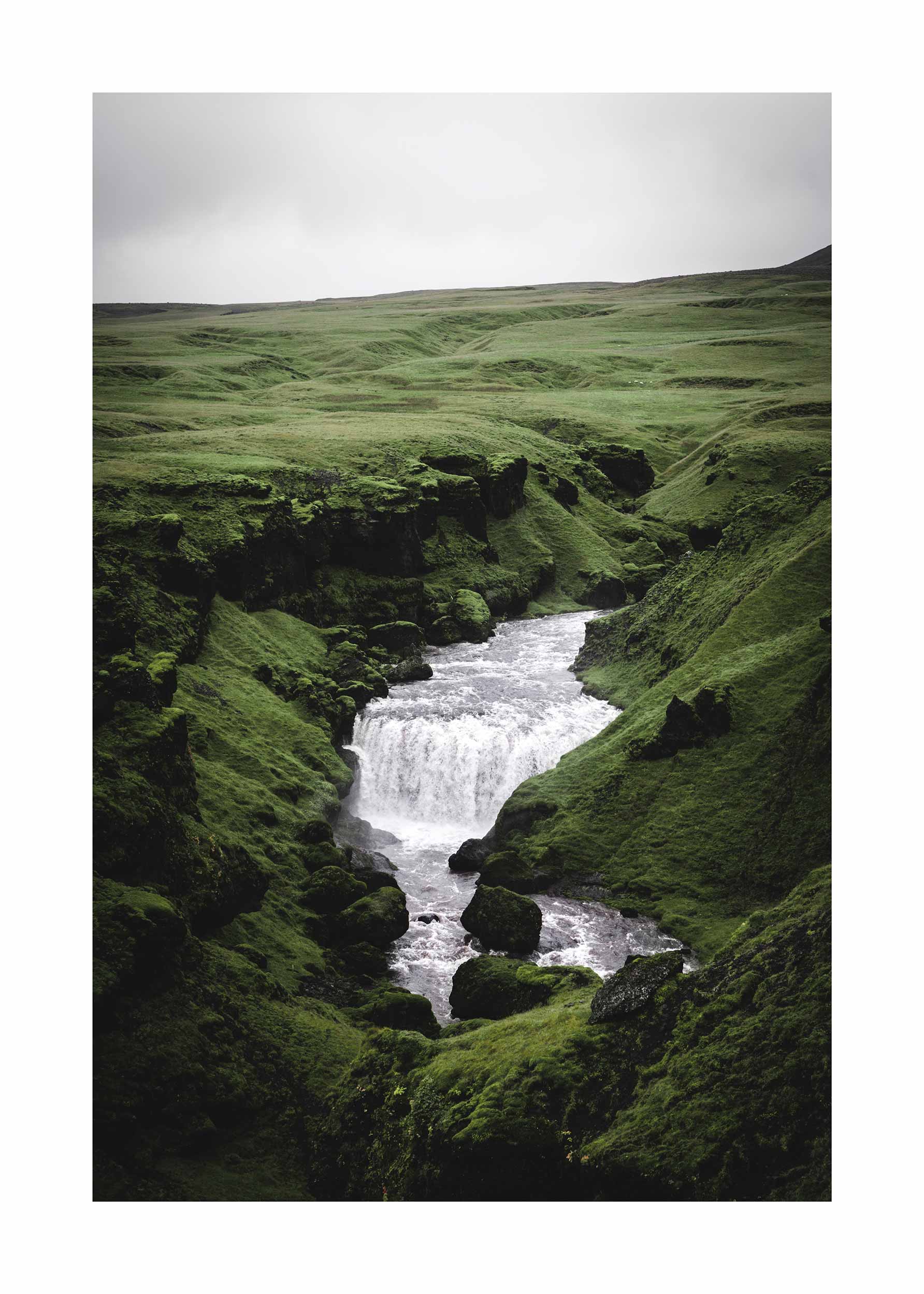 Waterfall View plakat - Landskabsfotografi (50x70 cm)