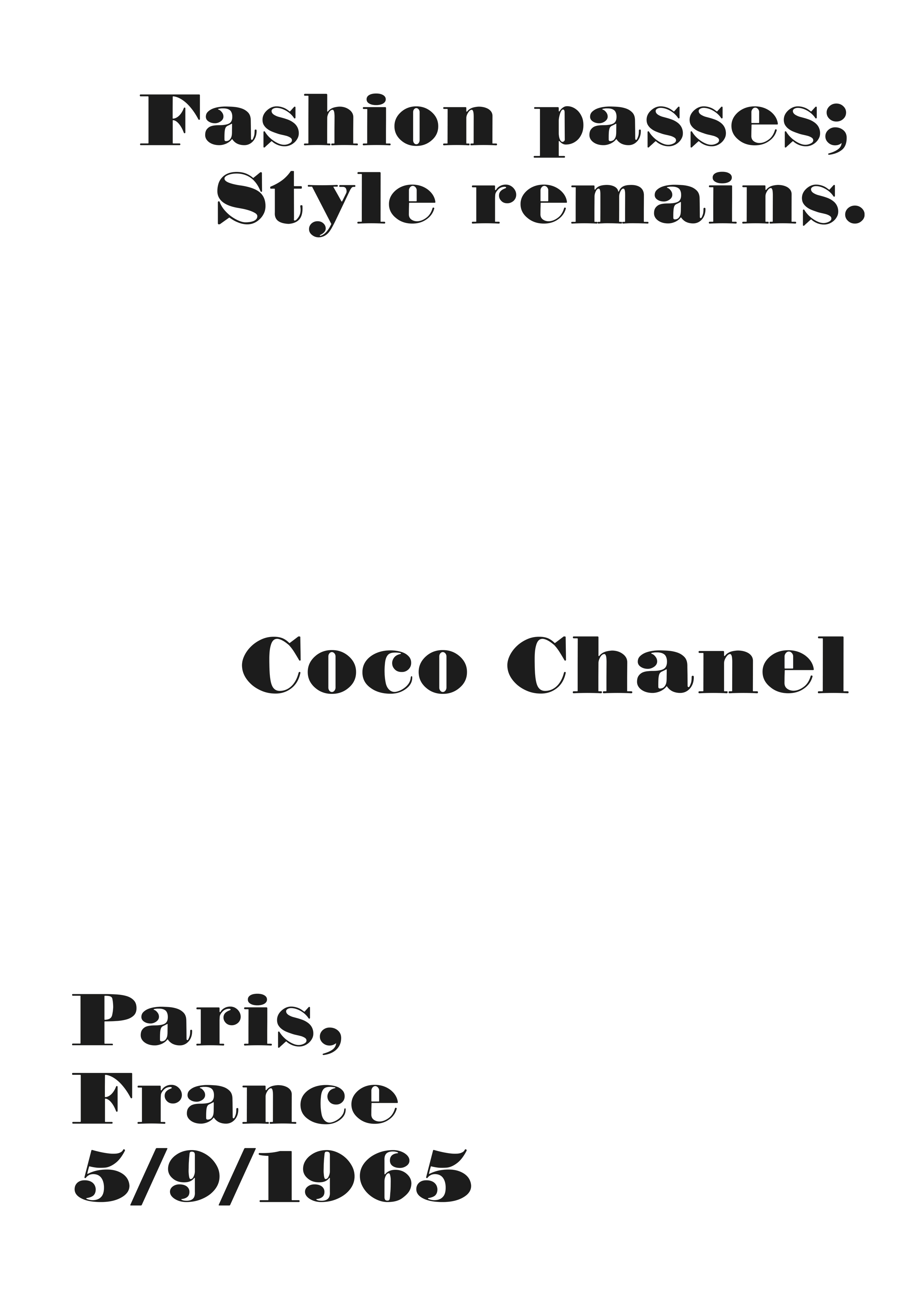 Chanel Paris Poster - Fashion illustration (30x40 cm)