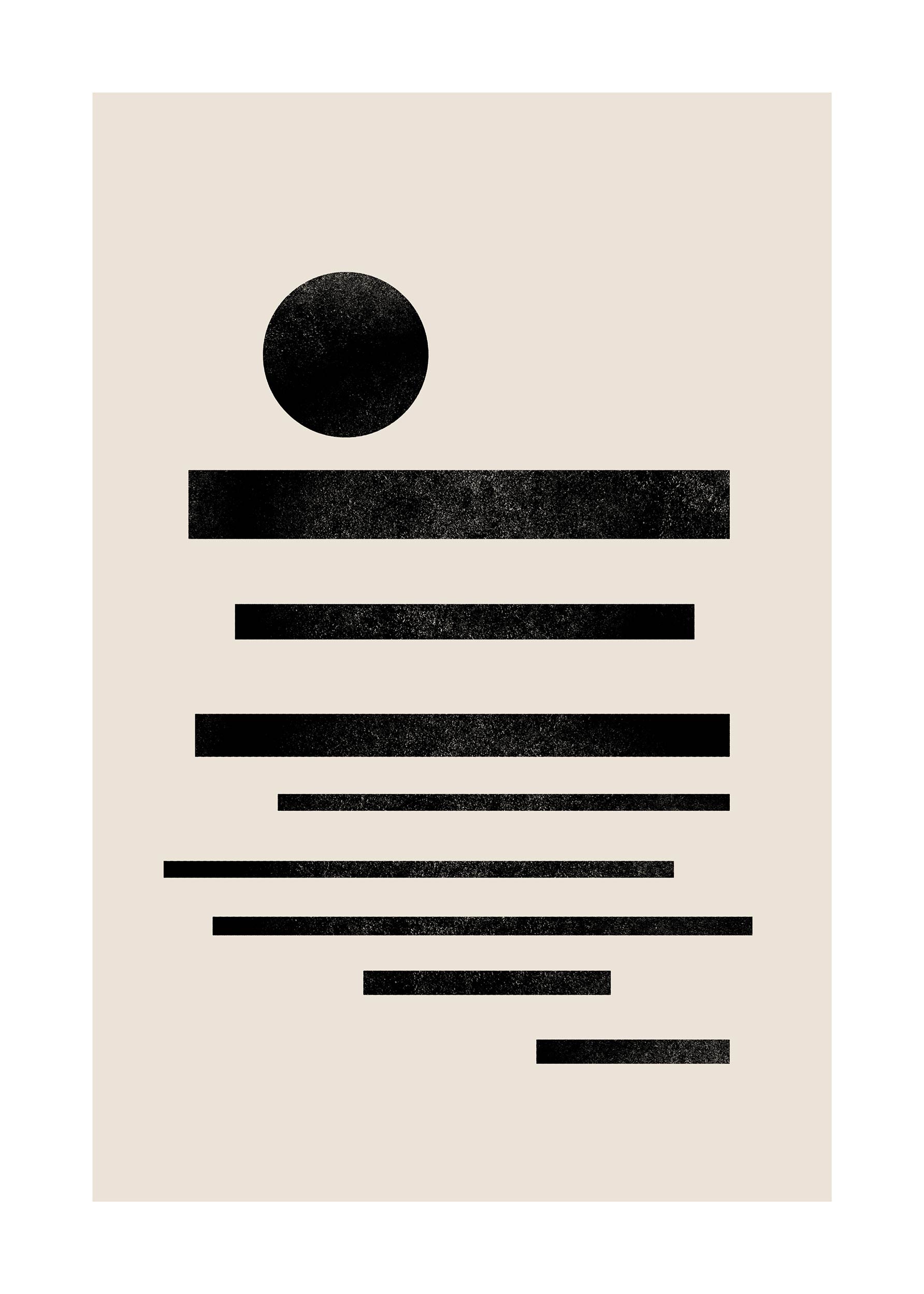 Sunset Lines plakat - Abstrakt illustration (50x70 cm)