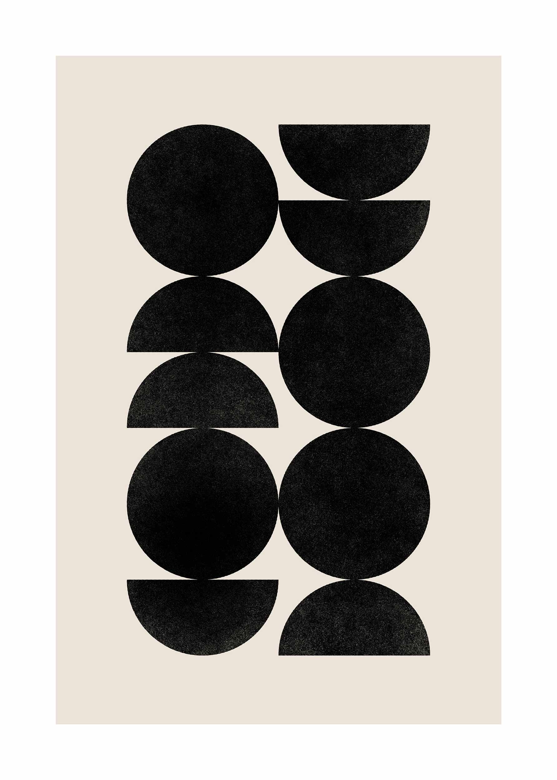 Shapes of the Moon Poster - Abstrakte Grafik (30x40 cm)