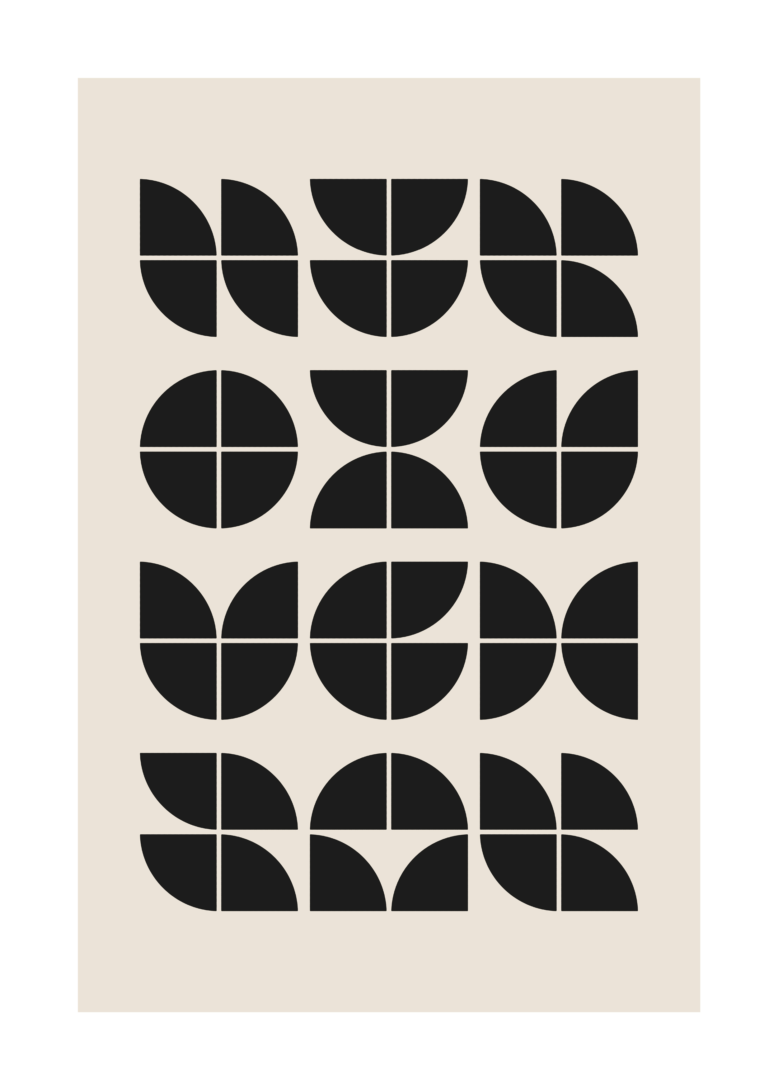 Quarters Poster - Abstract illustration (70x100 cm)