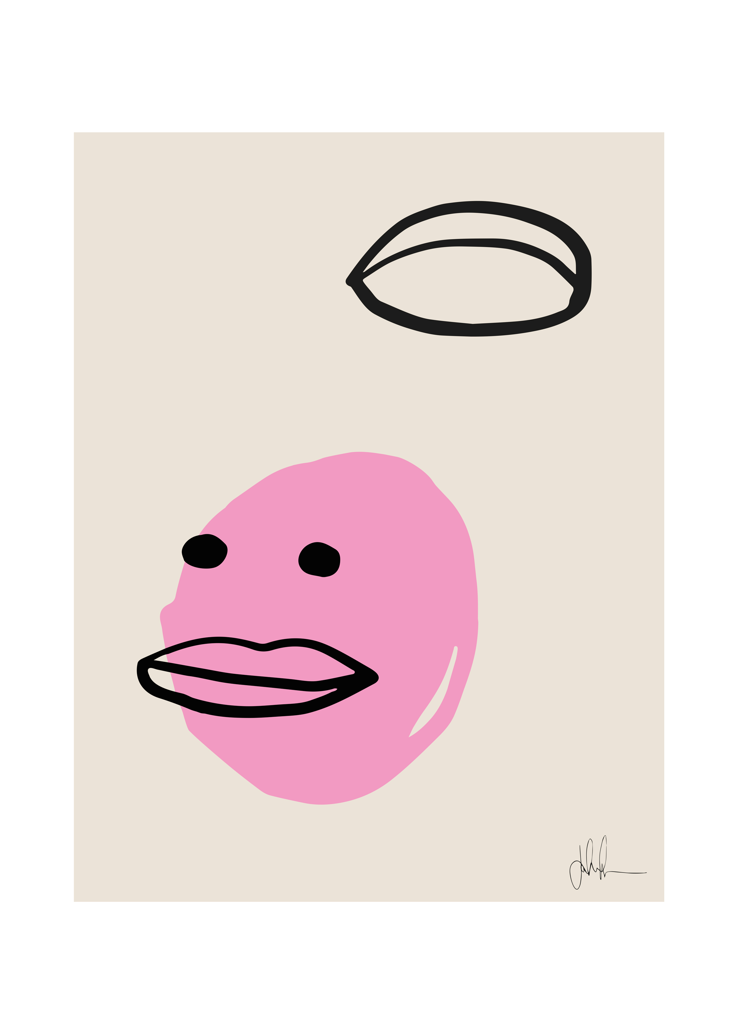 Little Face Poster - Abstract illustration (30x40 cm)