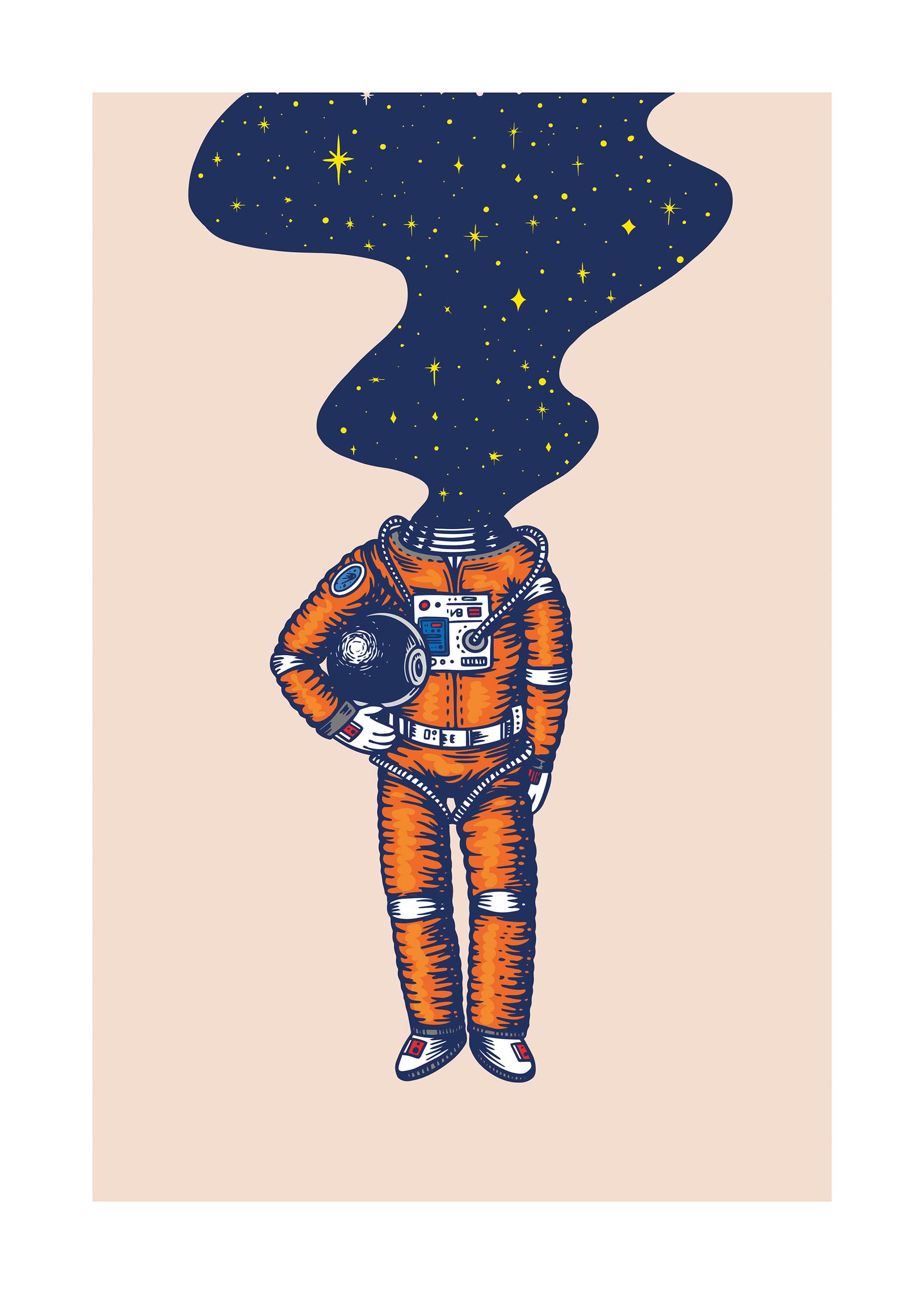 Astronaut Dream poster - Astronaut illustration (30x40 cm)