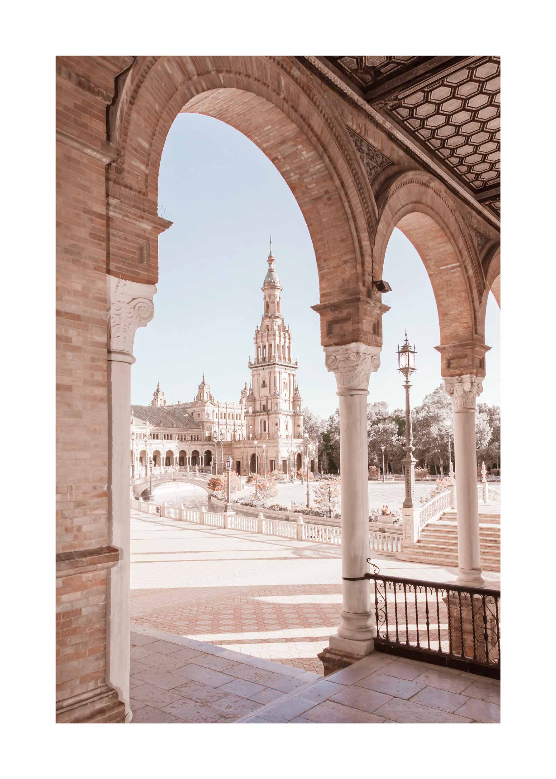 Plaza de España plakat - Arkitekturfotografi (50x70 cm)