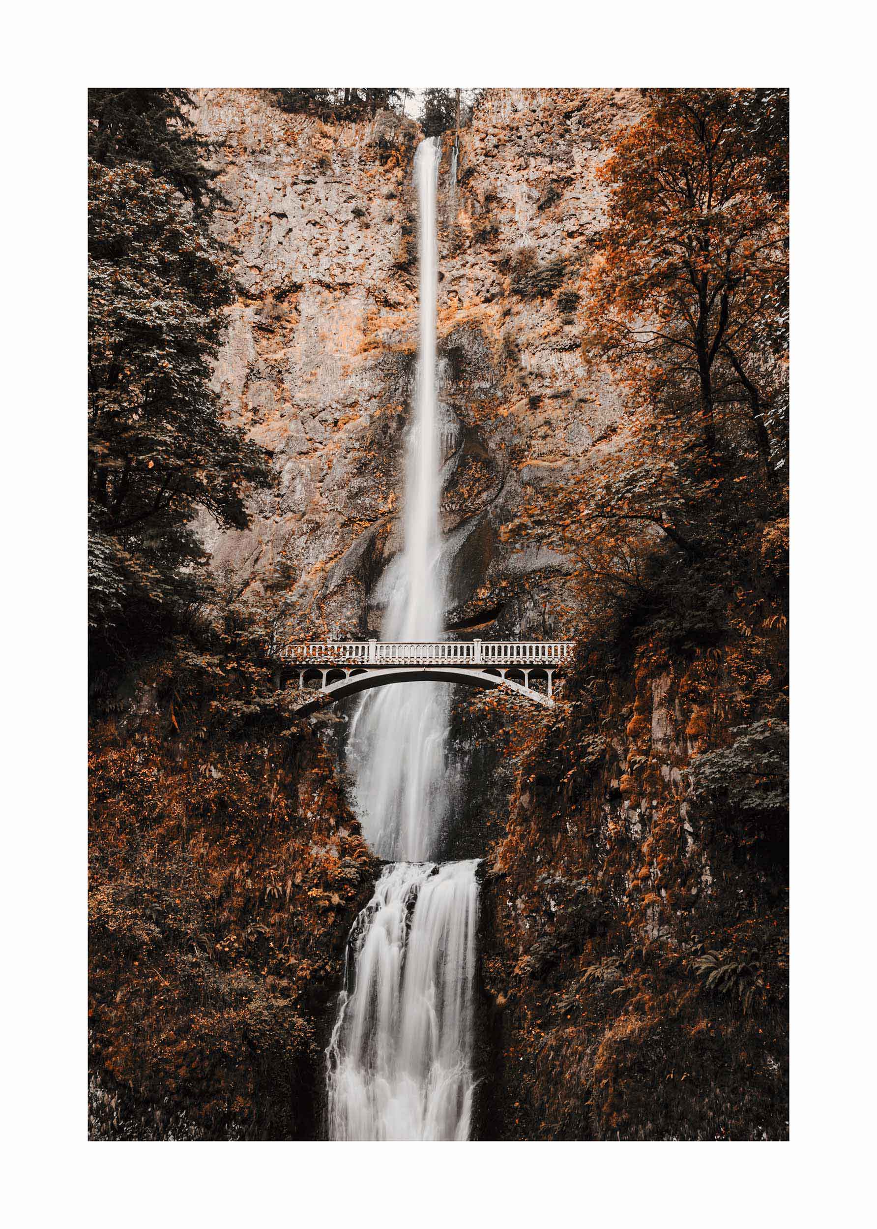 Benson Bridge Waterfall Poster - Landscape photography (50x70 cm)