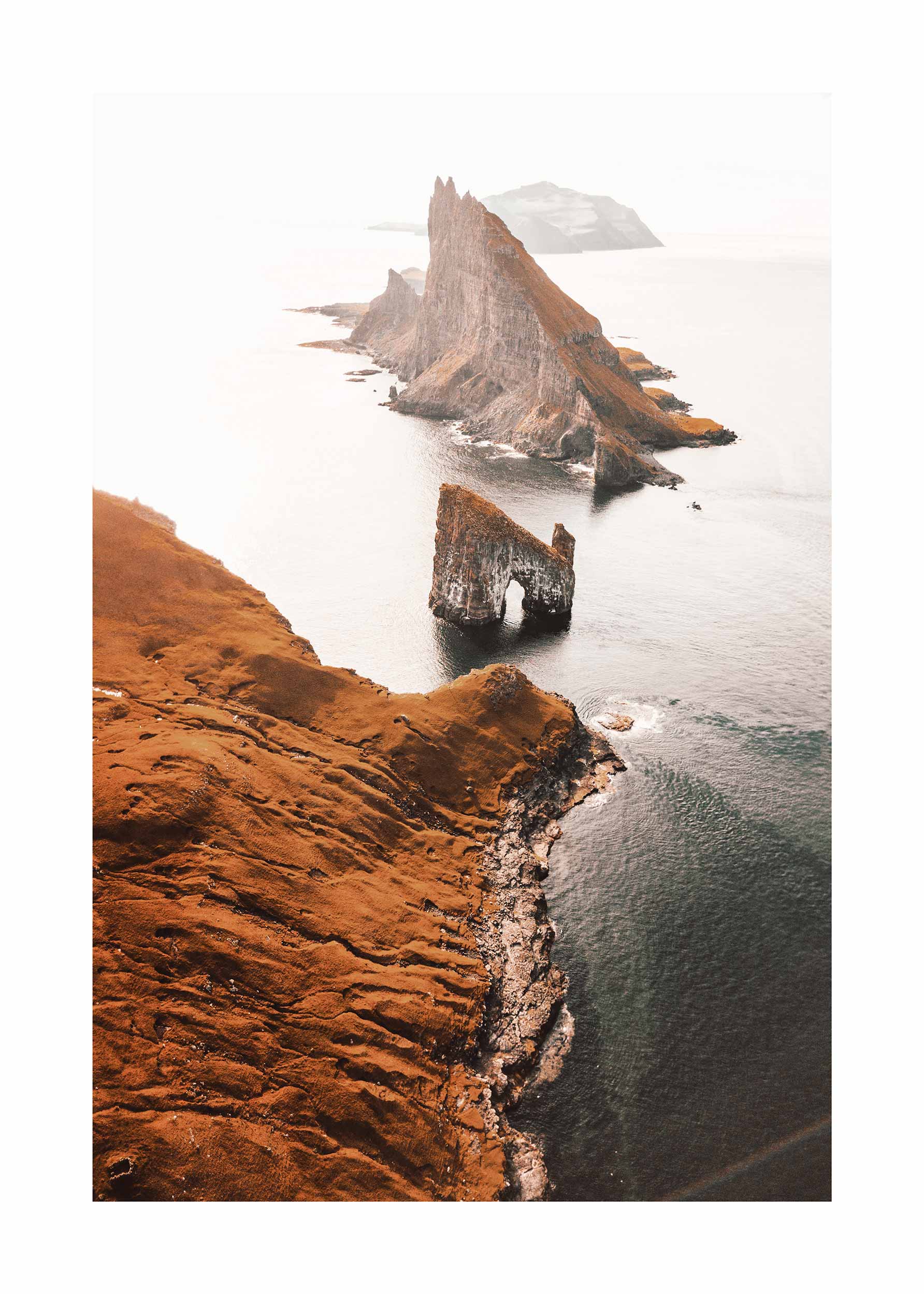 Faroe Islands Rocks Poster - Coastal landscape photography (30x40 cm)